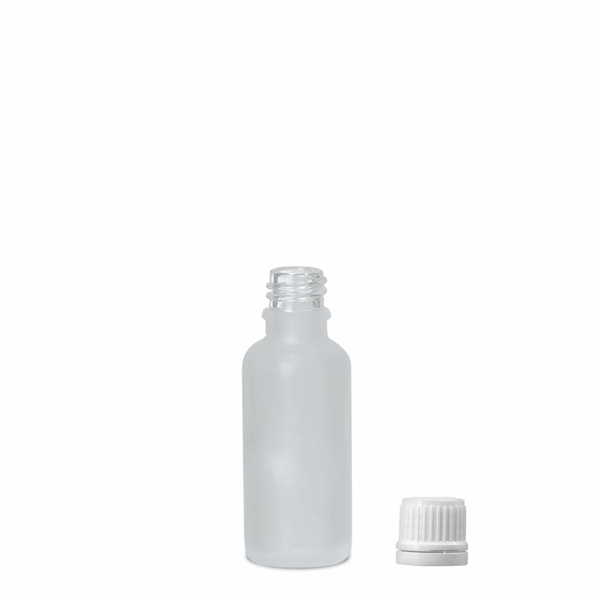 30 ml medical bottle, glass, frosted, opening: DIN 18