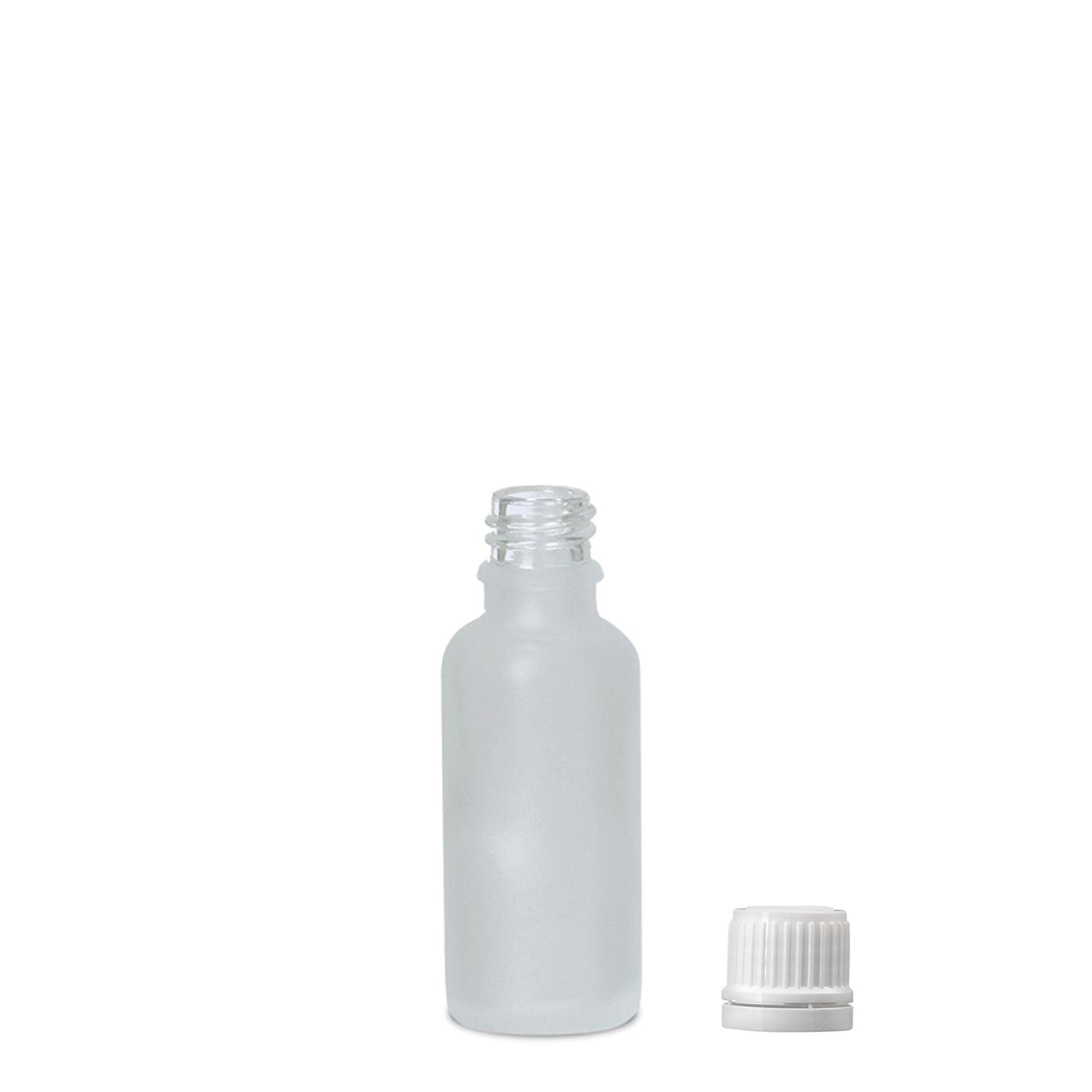30 ml medical bottle, glass, frosted, opening: DIN 18 30 ml medical bottle, glass, frosted, opening: DIN 18