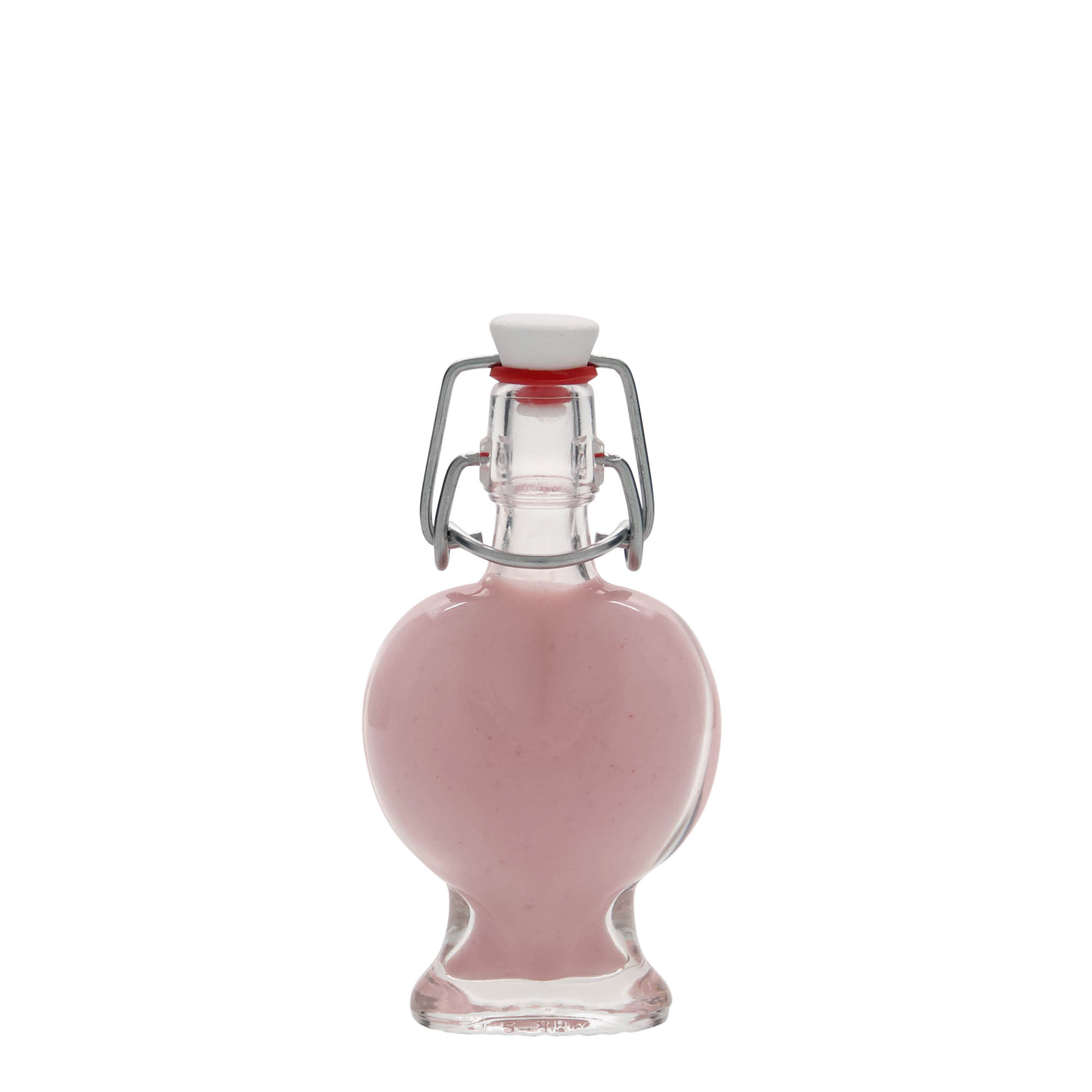 40 ml glass bottle 'Heart', opening: swing top closure