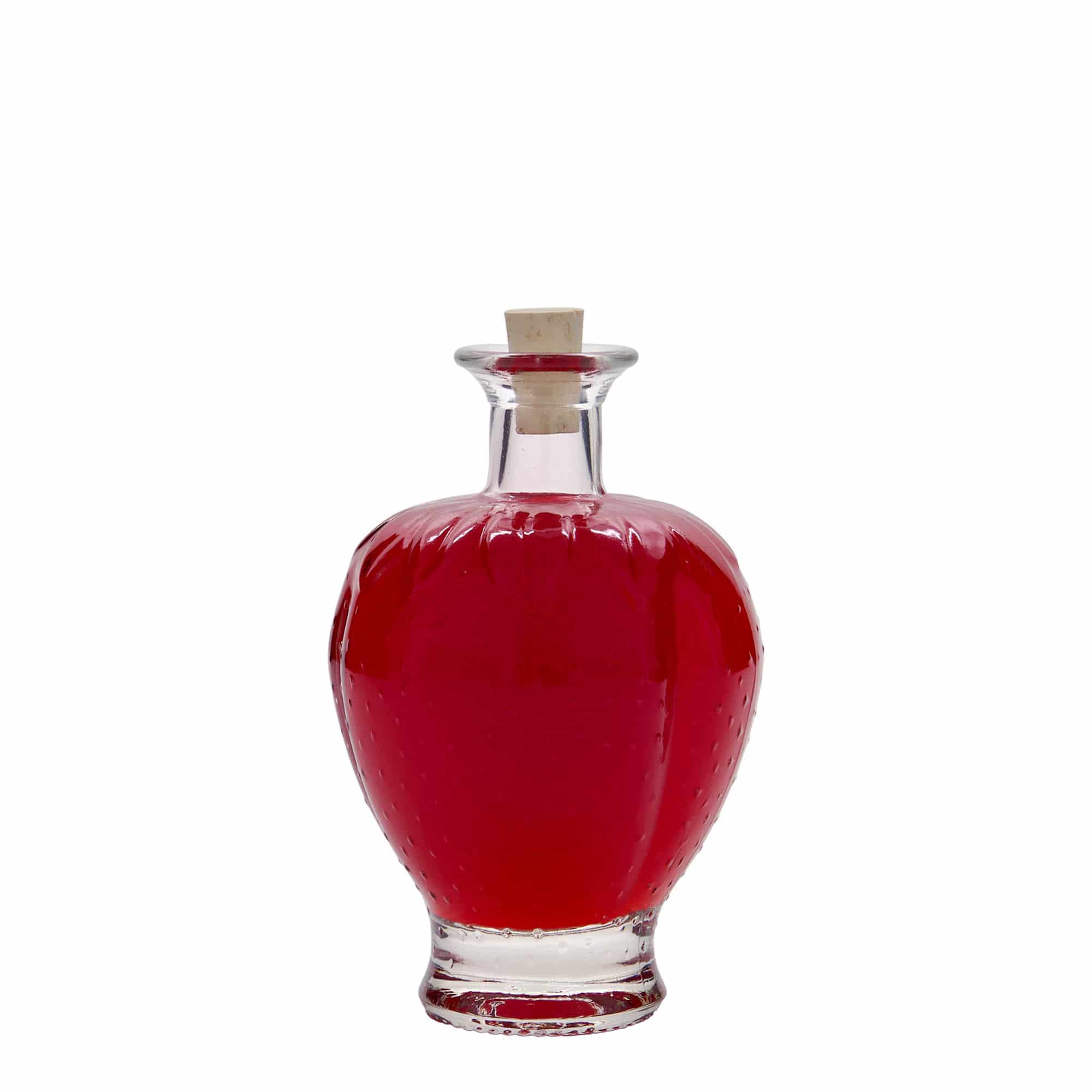 200 ml glass bottle 'Strawberry', closure: cork