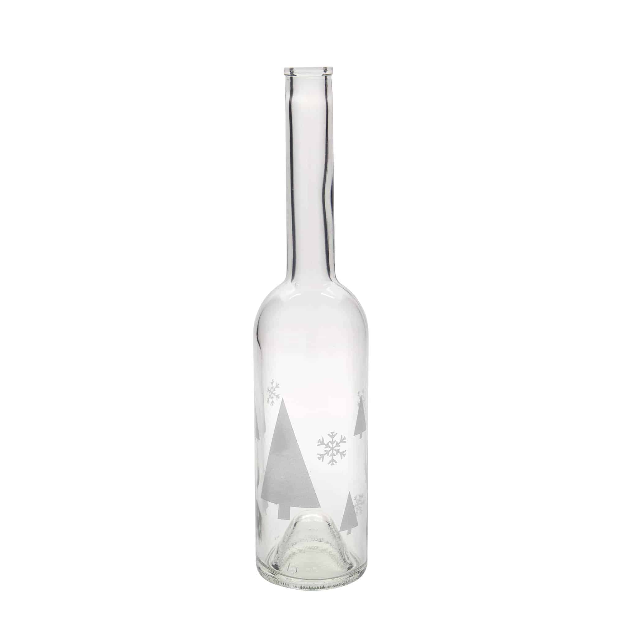 500 ml glass bottle 'Opera', design: snowflakes, opening: cork 500 ml glass bottle 'Opera', design: snowflakes, opening: cork
