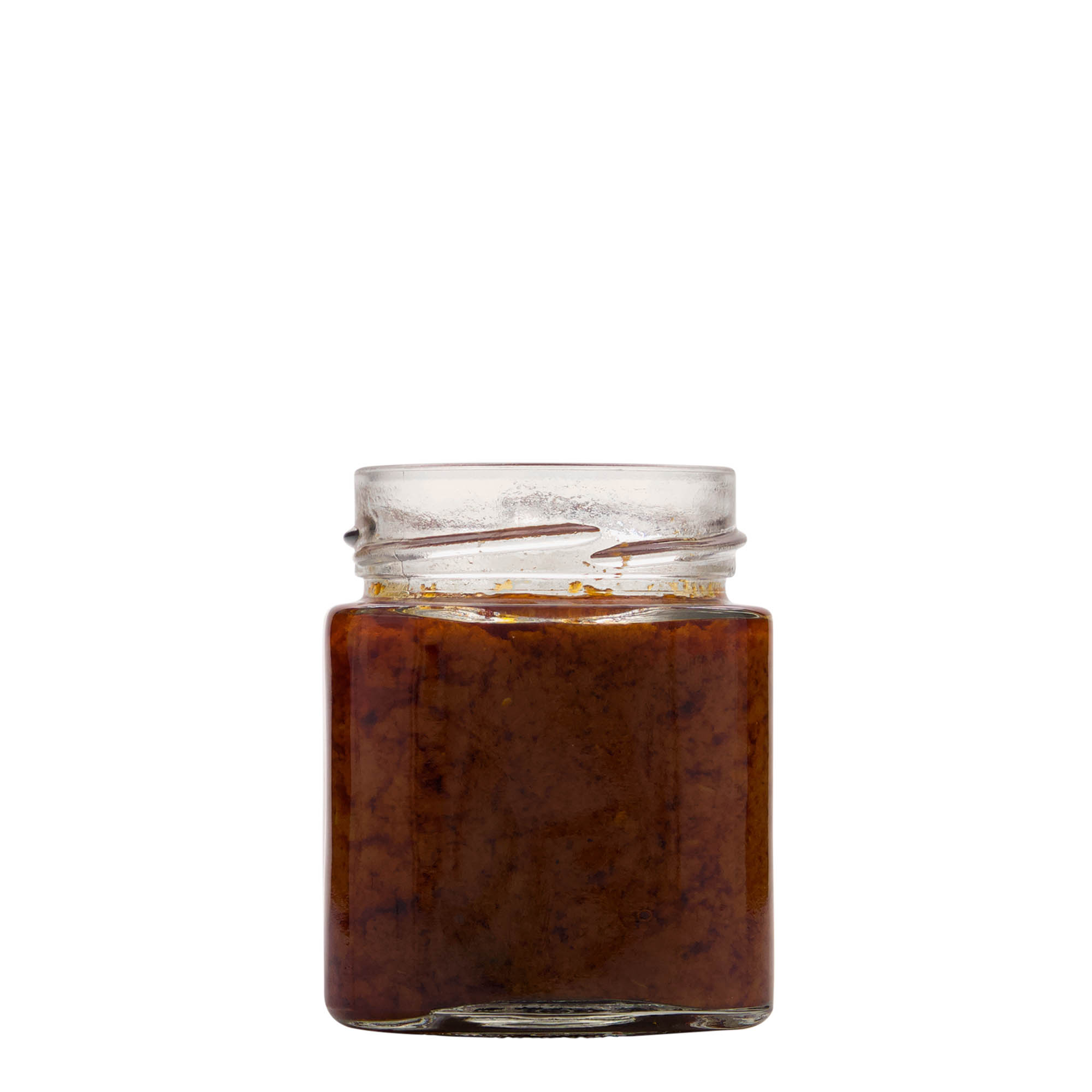 212 ml square glass ‘Ikarus’, opening: Deep-Twist-off (DTO 63)