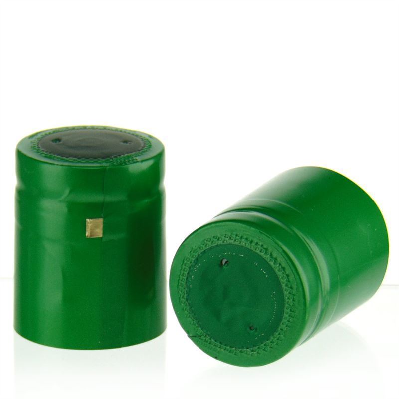 Shrink capsule 32x41, PVC plastic, green Shrink capsule 32x41, PVC plastic, green