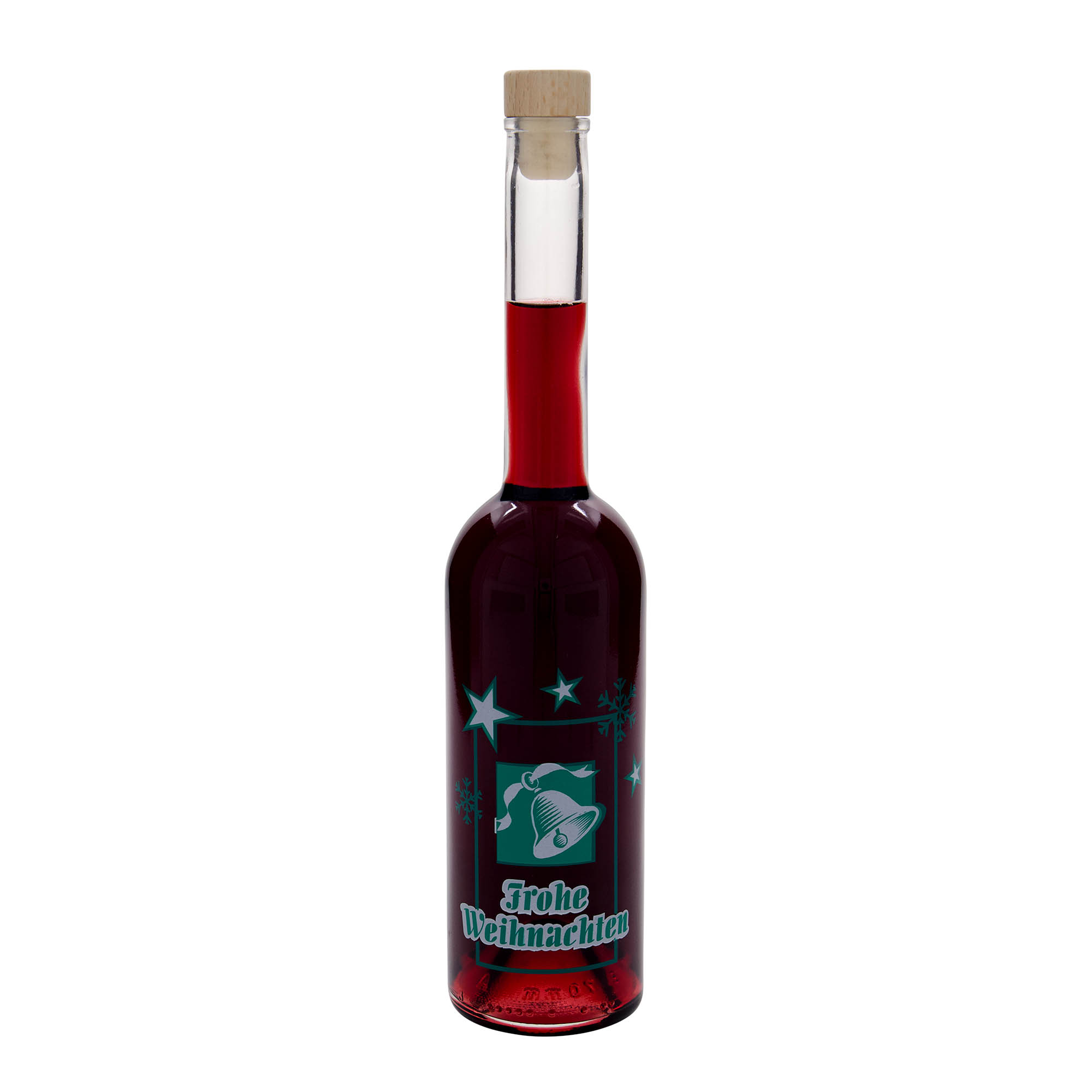 500 ml glass bottle 'Opera', motif: Merry Christmas, opening: cork 500 ml glass bottle 'Opera', motif: Merry Christmas, opening: cork