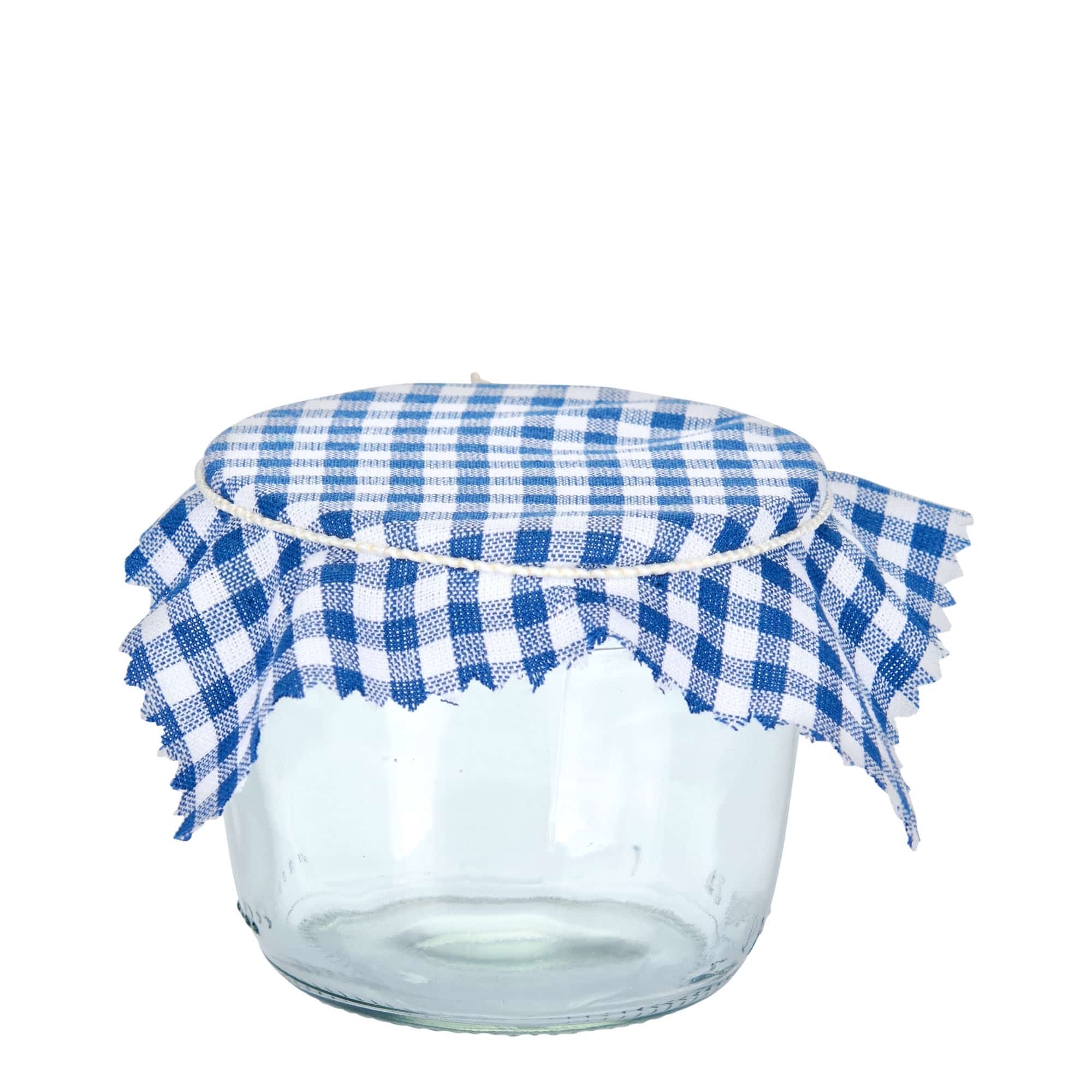 Checked fabric napkin 12x12, square, textile, dark blue, opening: TO38-TO53