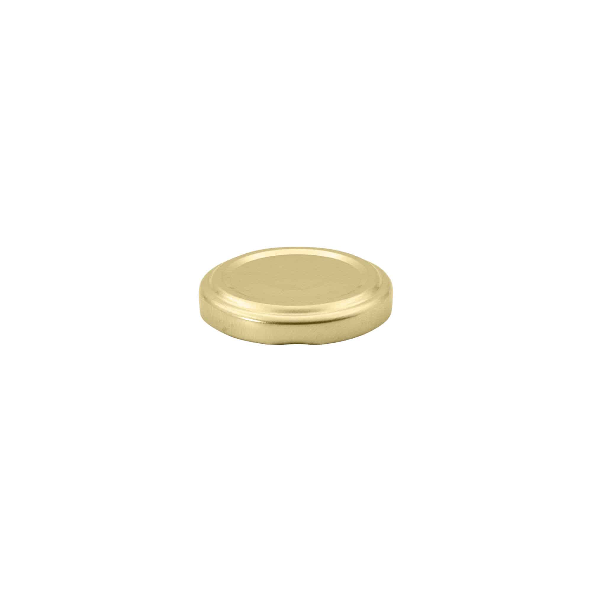 Twist-off lid, tinplate, gold, for opening: TO 48