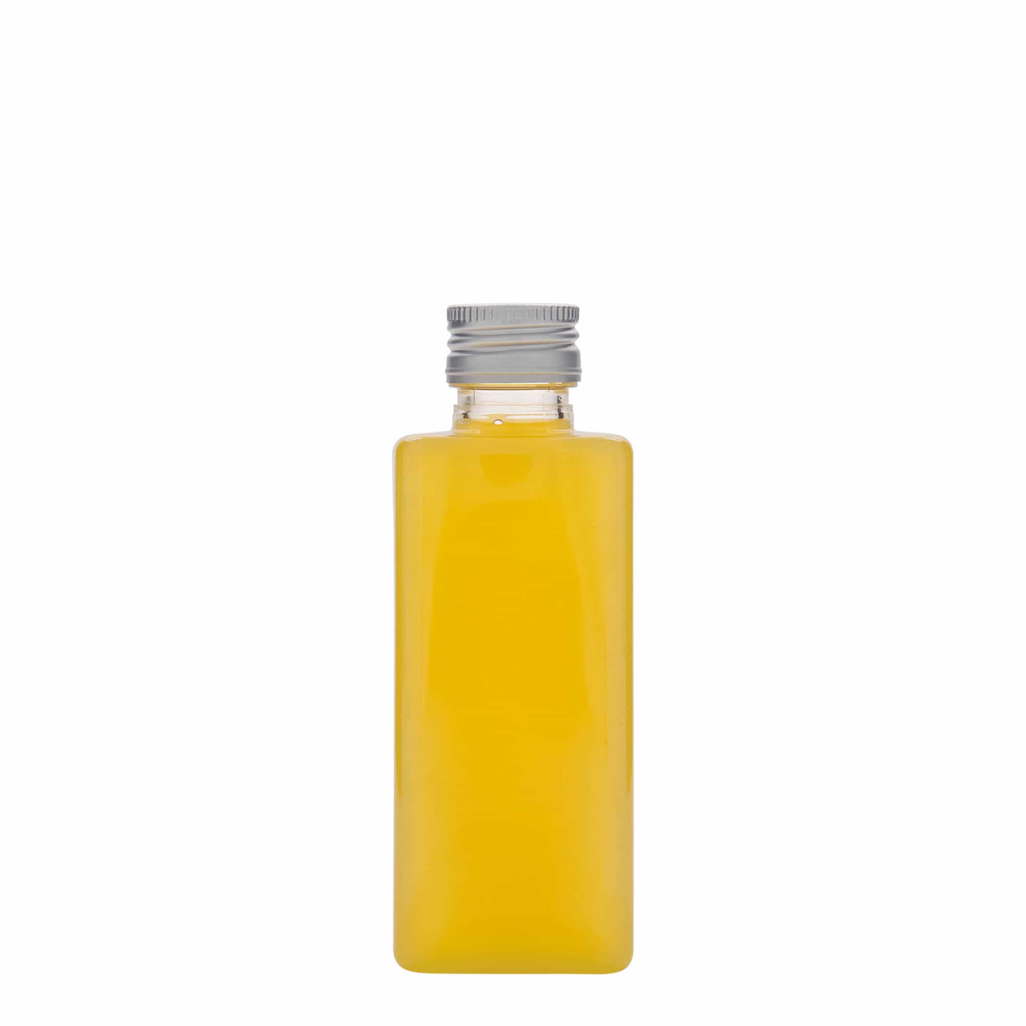 250 ml PET bottle ‘Karl’, square, plastic, opening: PP 28