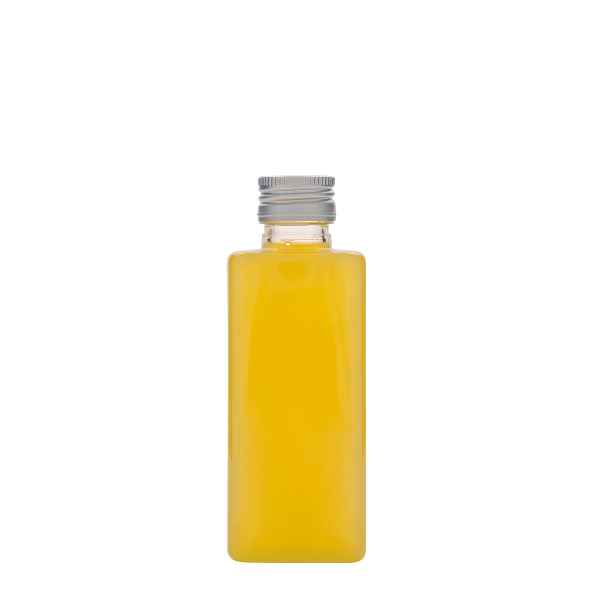 250 ml PET bottle ‘Karl’, square, plastic, opening: PP 28