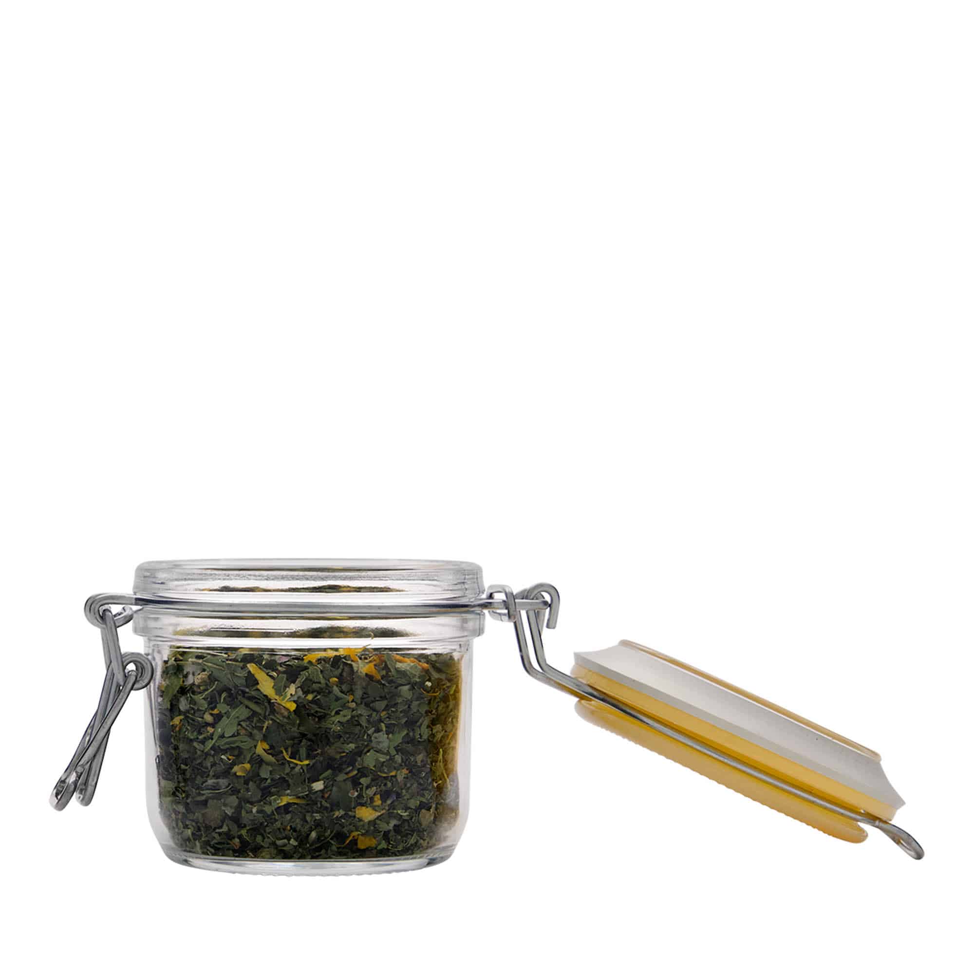 200 ml wire bail jar ‘Fido’, yellow, opening: wire bail closure