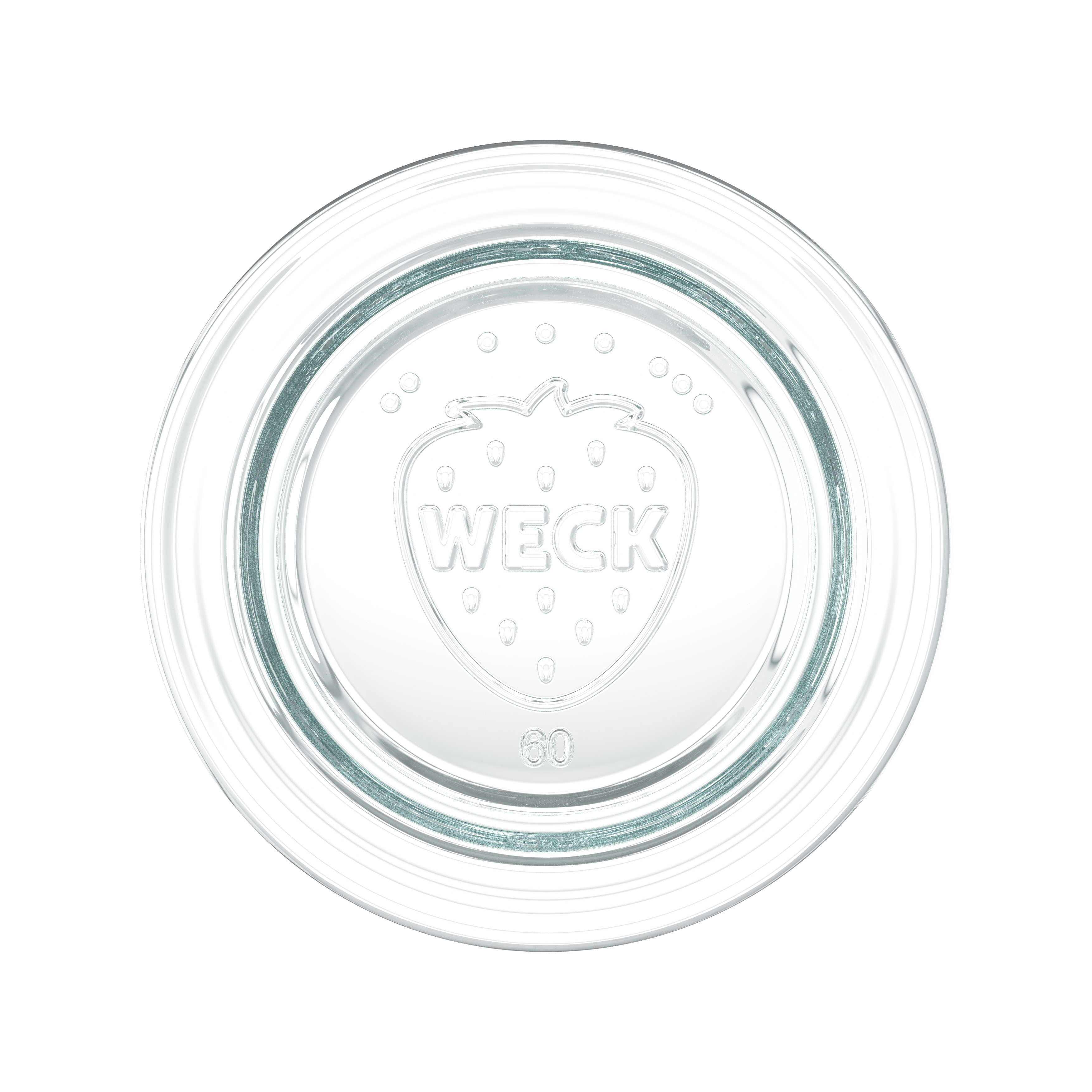 12x 80 ml WECK inverted jar with glass lid RR 60