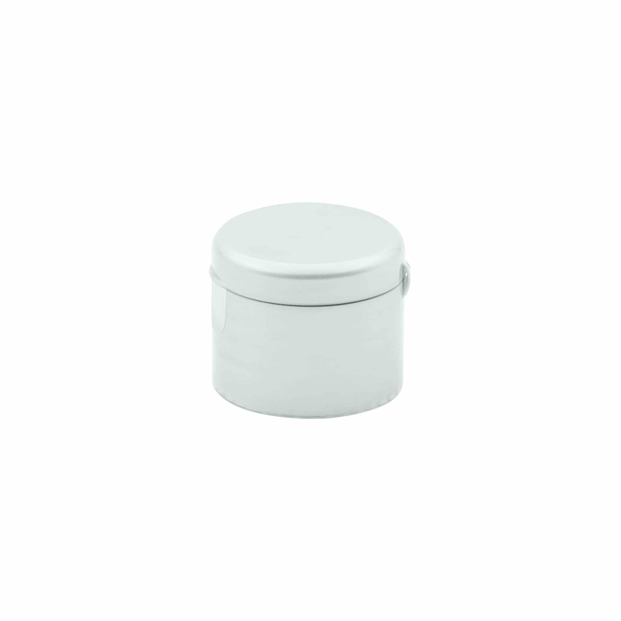 Screw cap with hinge, PP plastic, silver, for opening: 24/410