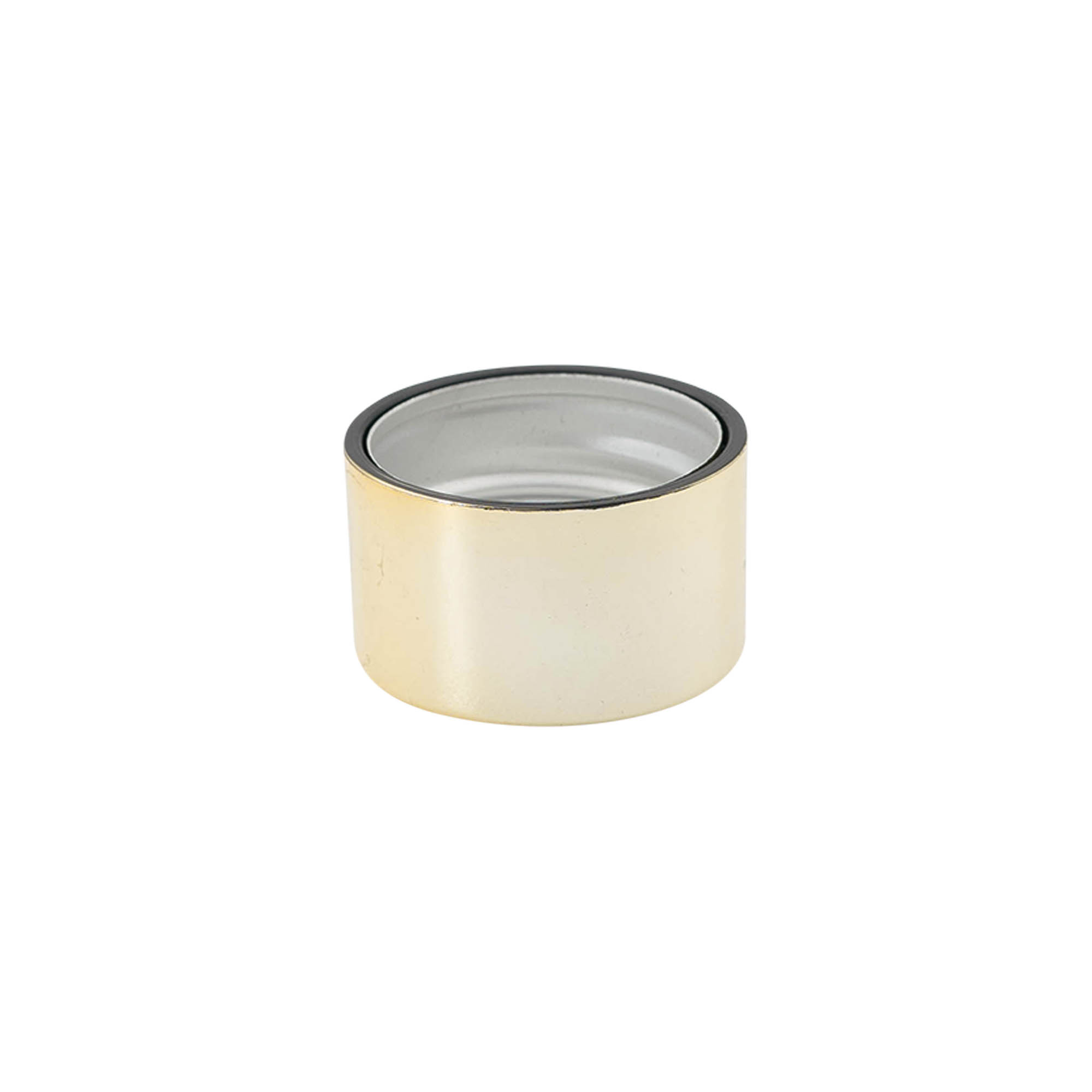 Screw cap, metal-plastic, gold, for opening: PP 28 Screw cap, metal-plastic, gold, for opening: PP 28