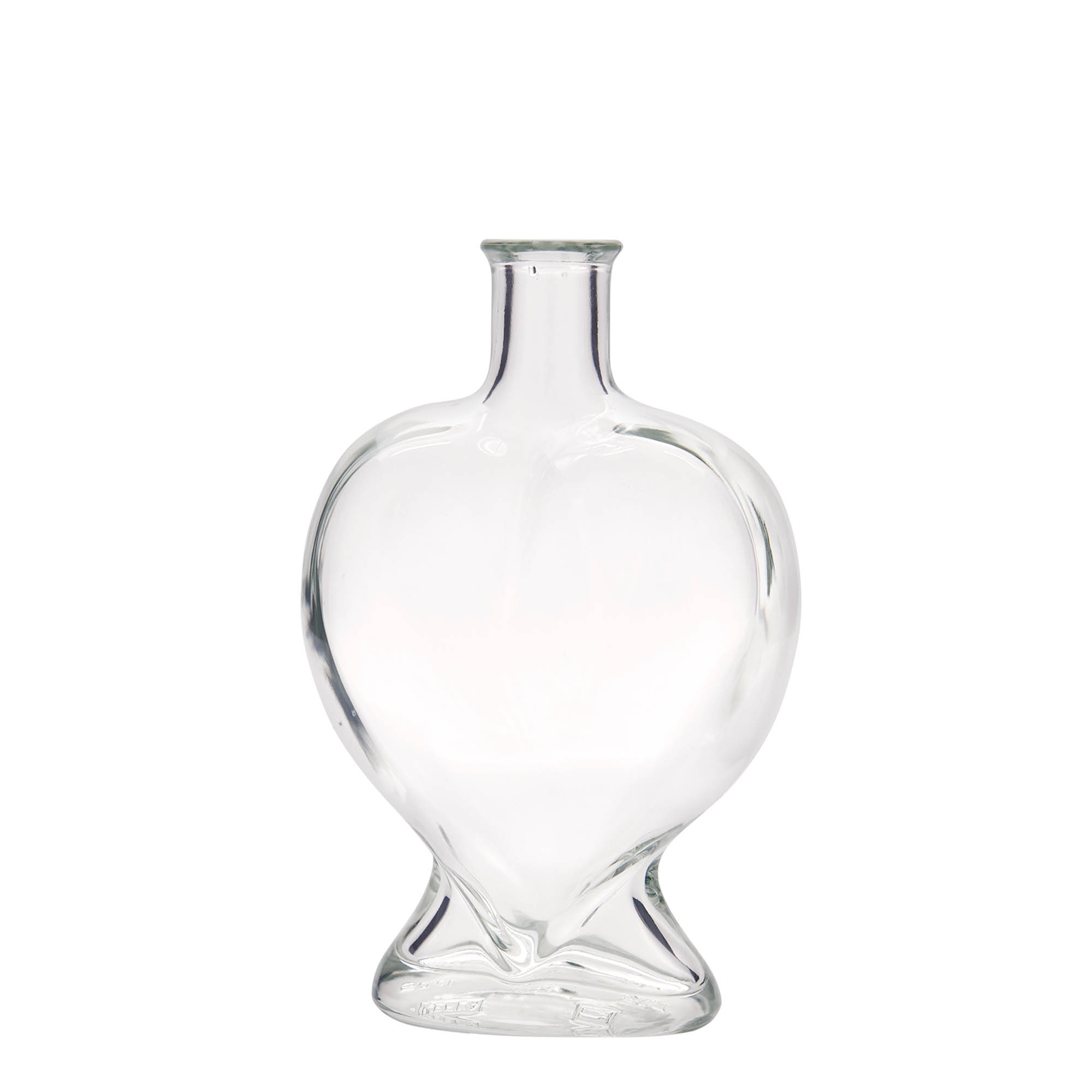 500 ml glass bottle 'Heart', opening: cork