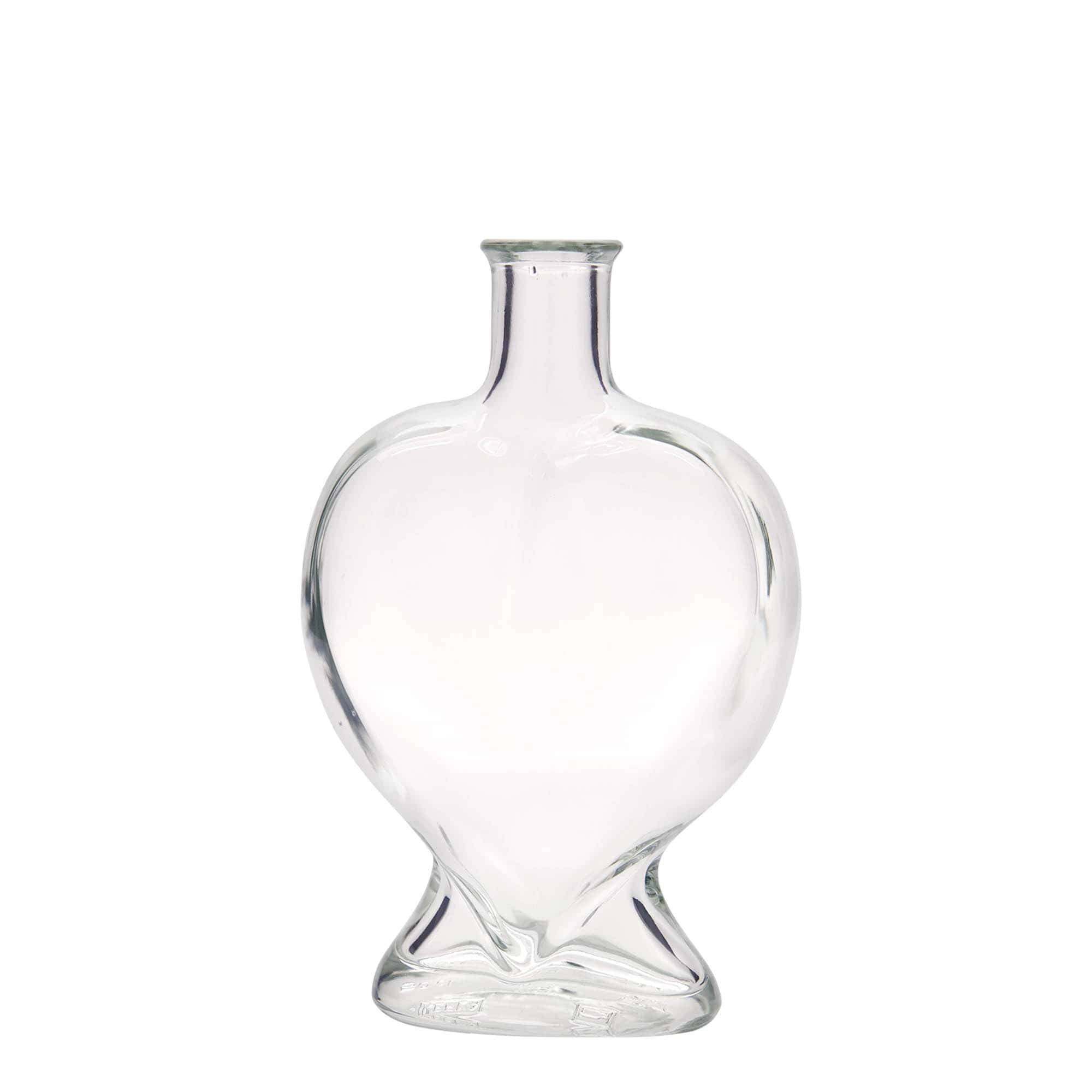 500 ml glass bottle 'Heart', opening: cork
