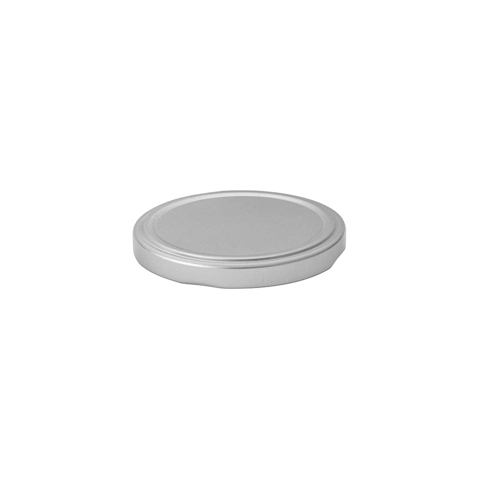 Twist-off lid, tinplate, silver, for opening: TO 63