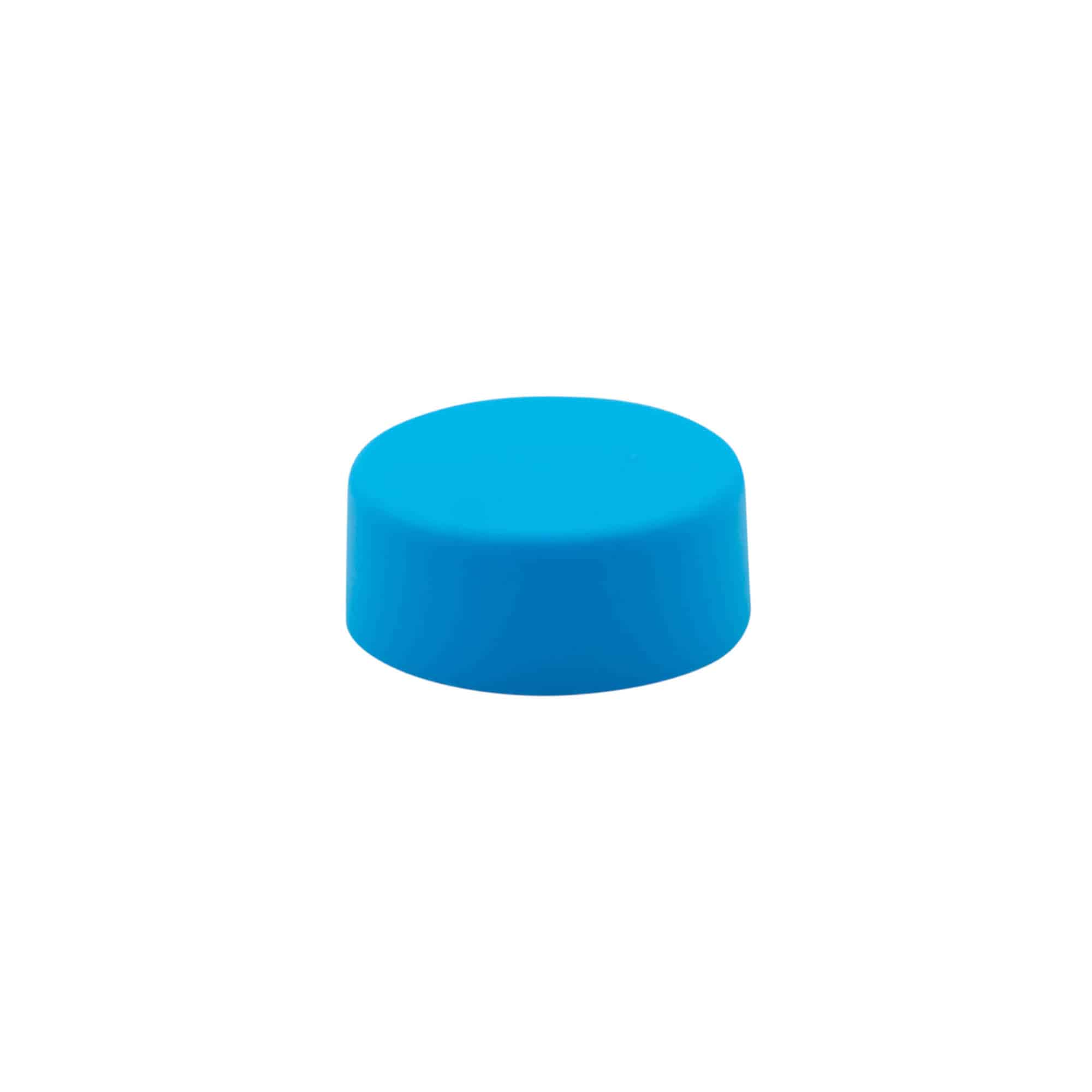 Screw cap, ABS plastic, water blue, for opening: GPI 28/400