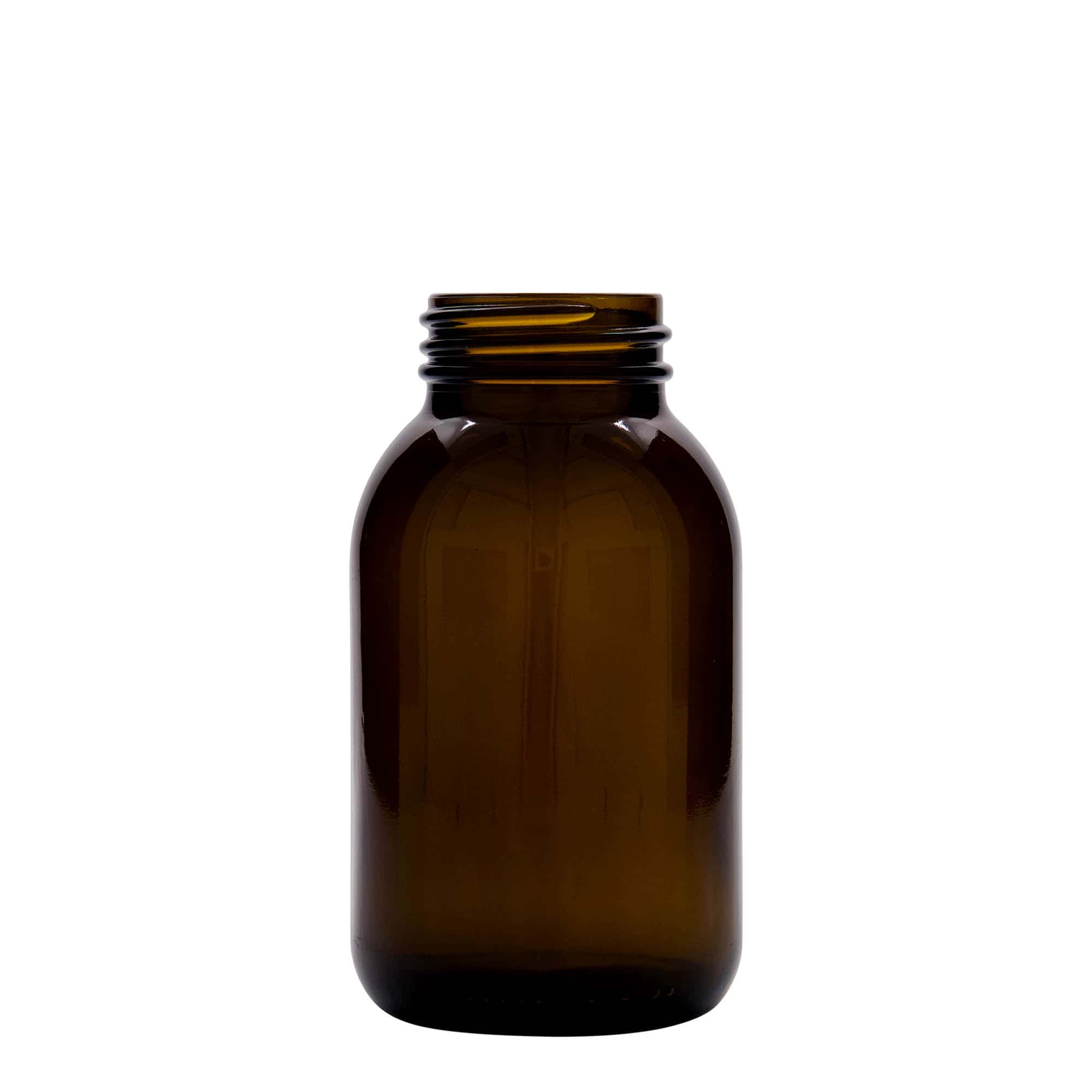 500 ml wide mouth jar, brown, closure: DIN 55