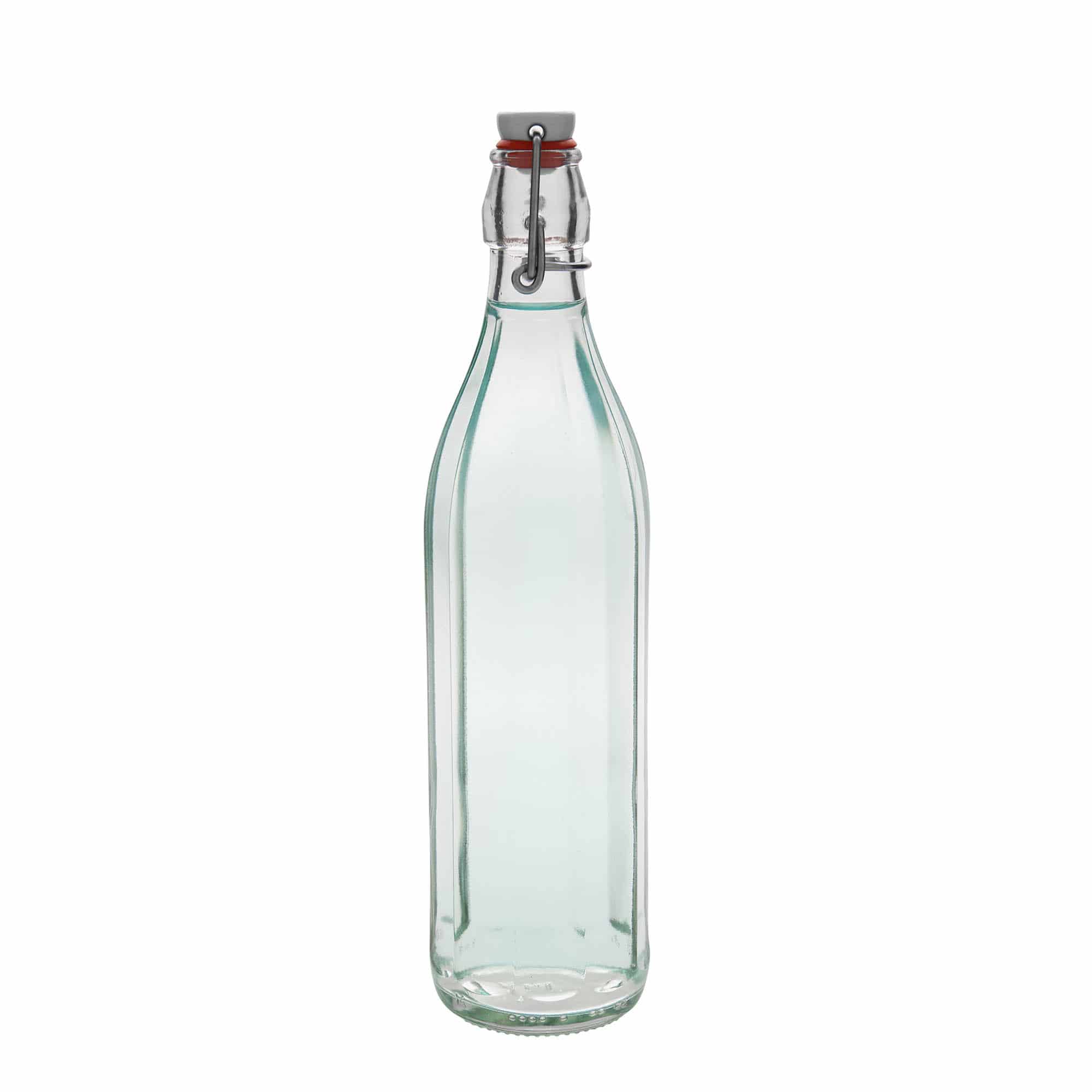 750 ml glass bottle 'Bravo', ten-sided, closure: swing top