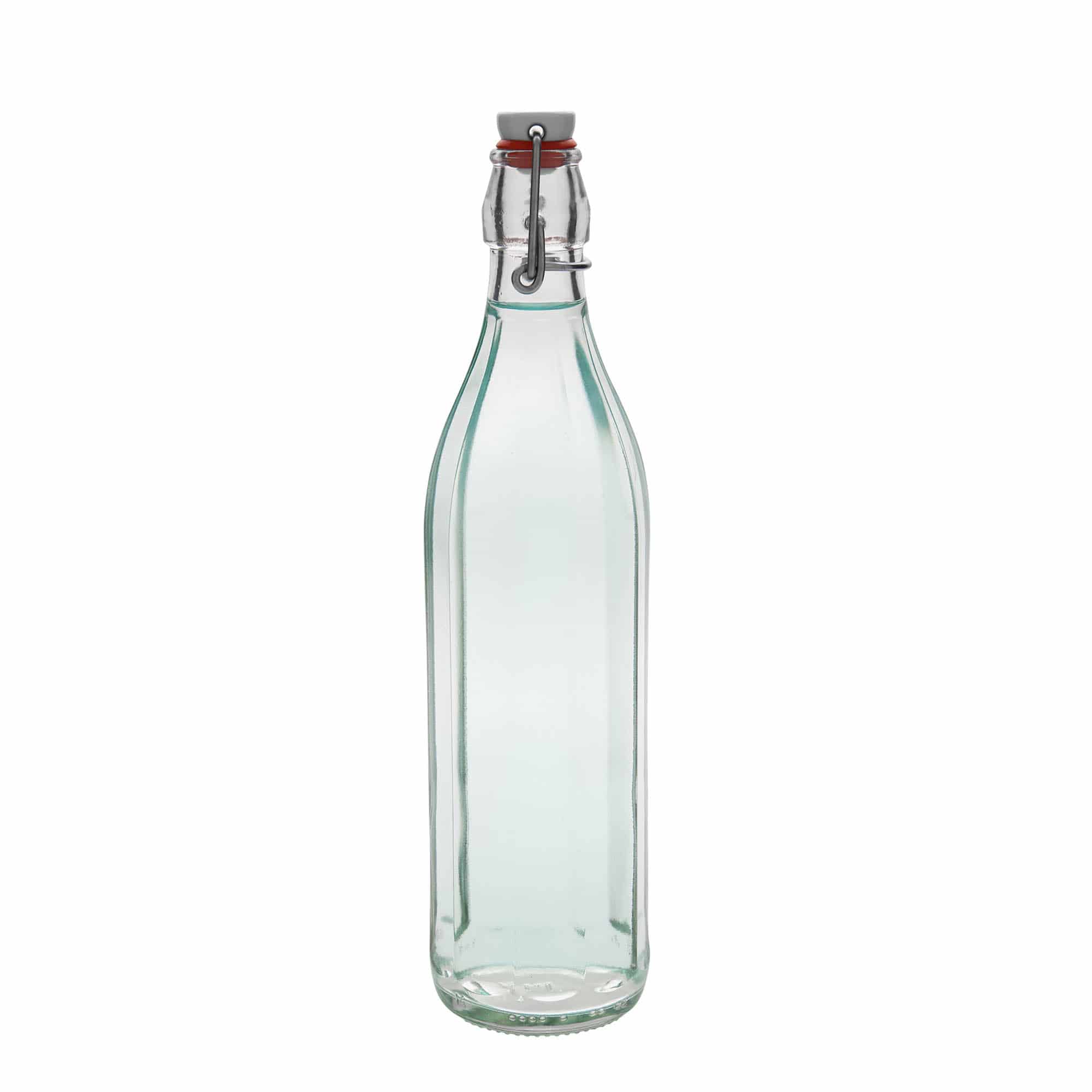 750 ml glass bottle ‘Bravo’, decagonal, opening: swing top closure