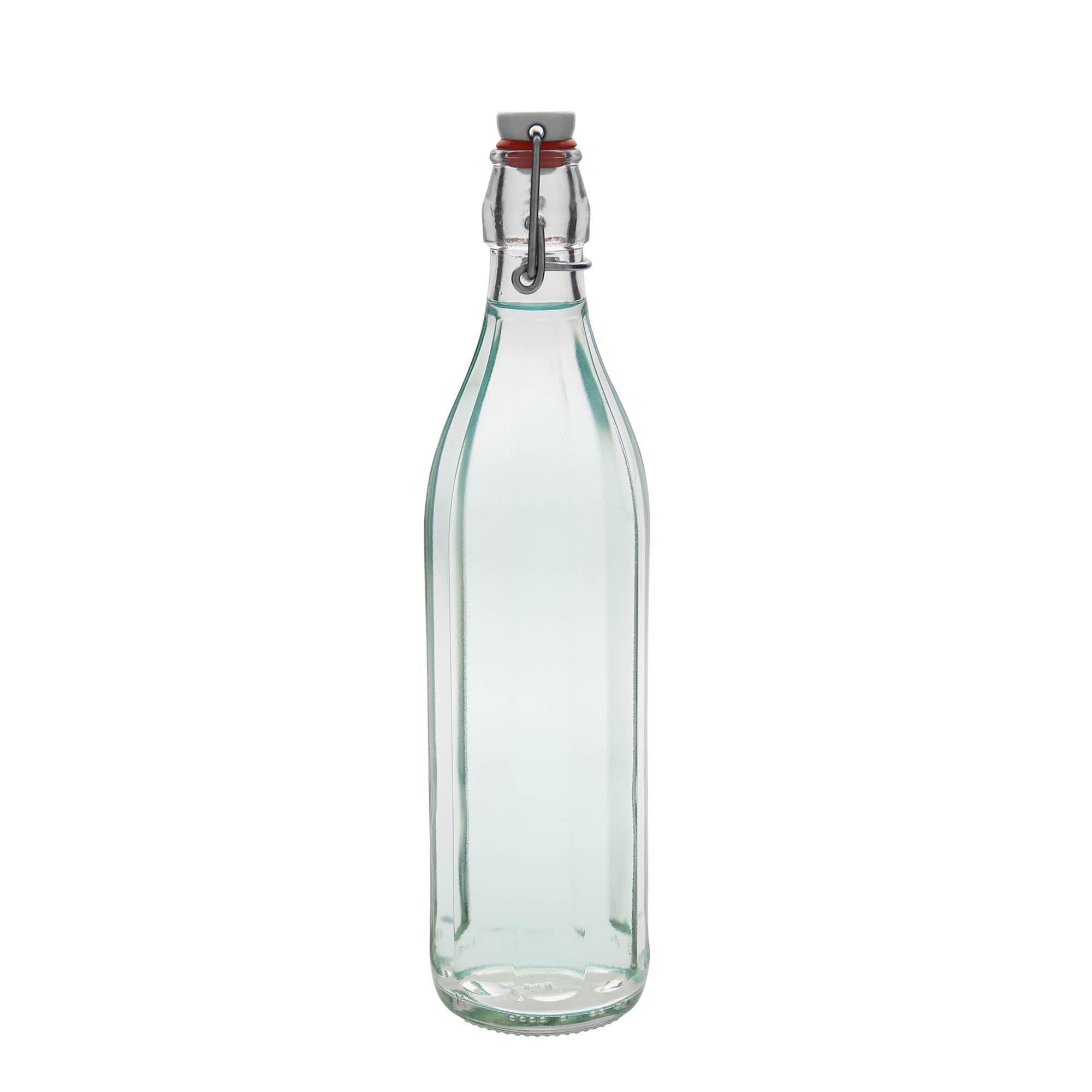 750 ml glass bottle ‘Bravo’, decagonal, opening: swing top closure
