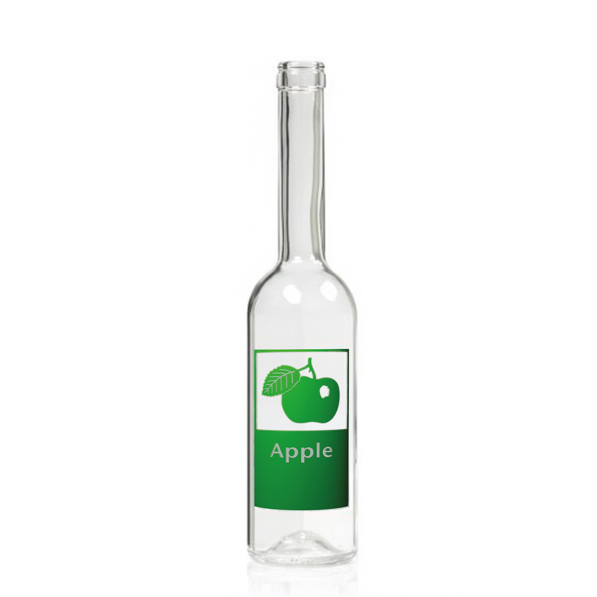 500 ml glass bottle 'Opera', design: Apple, opening: cork