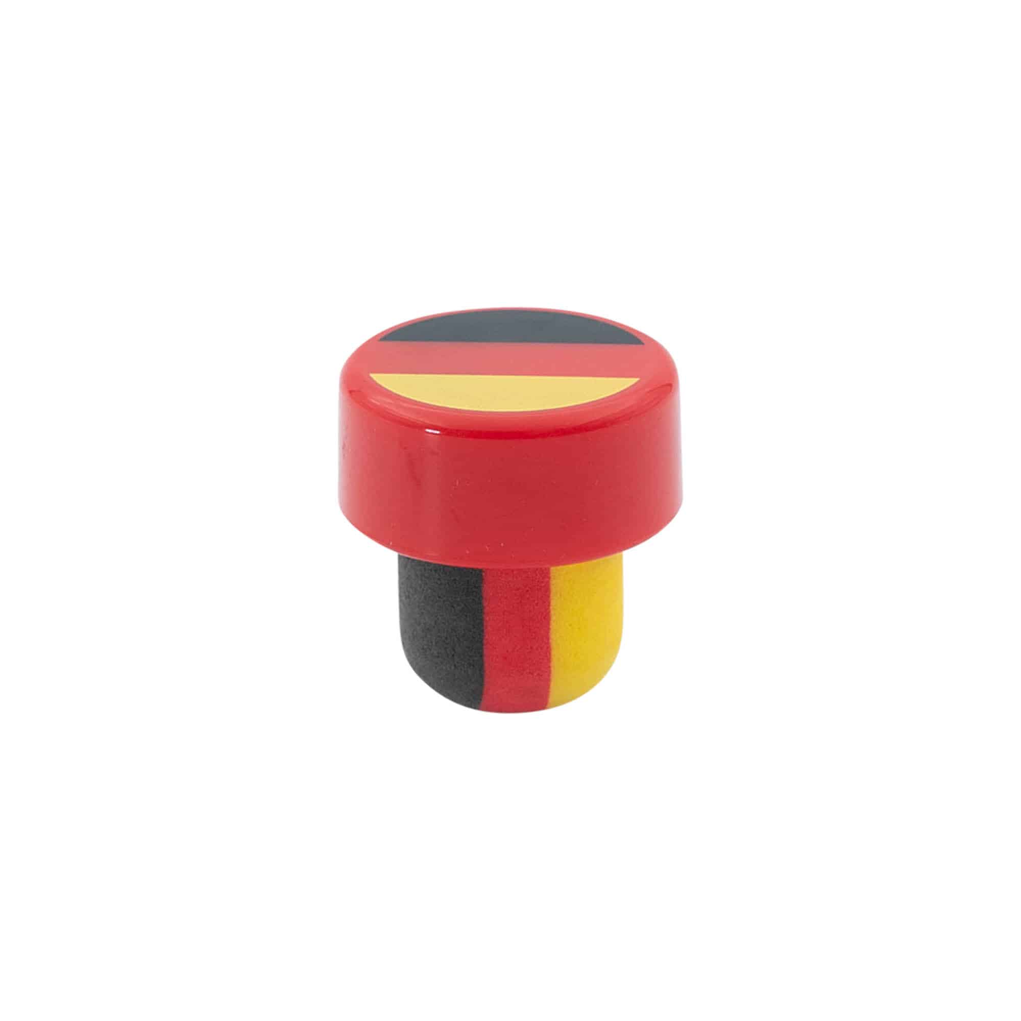 Handle cork 19 mm ‘Germany’, plastic, multicoloured, for opening: cork