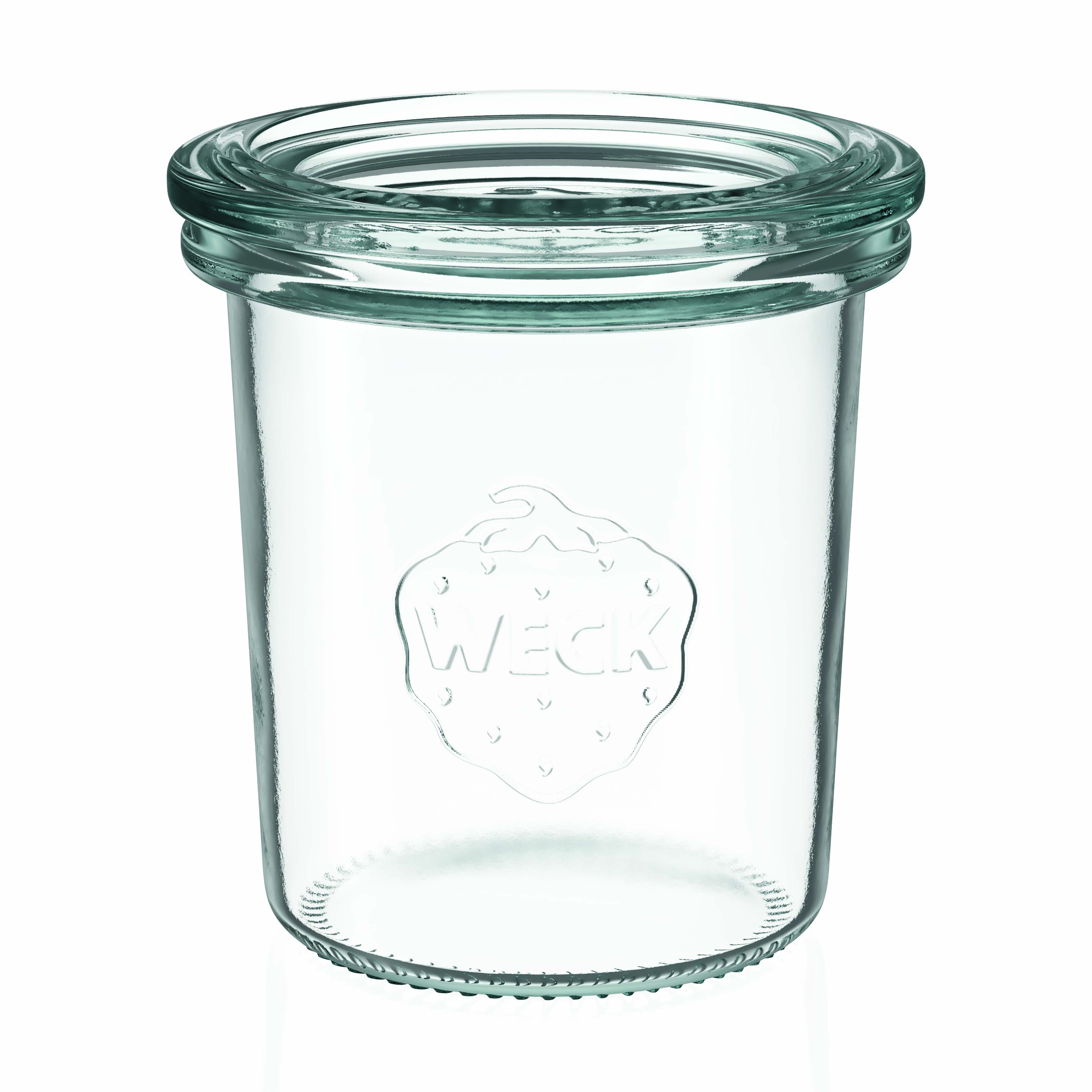 12x 160 ml WECK inverted jar with glass lid RR 60