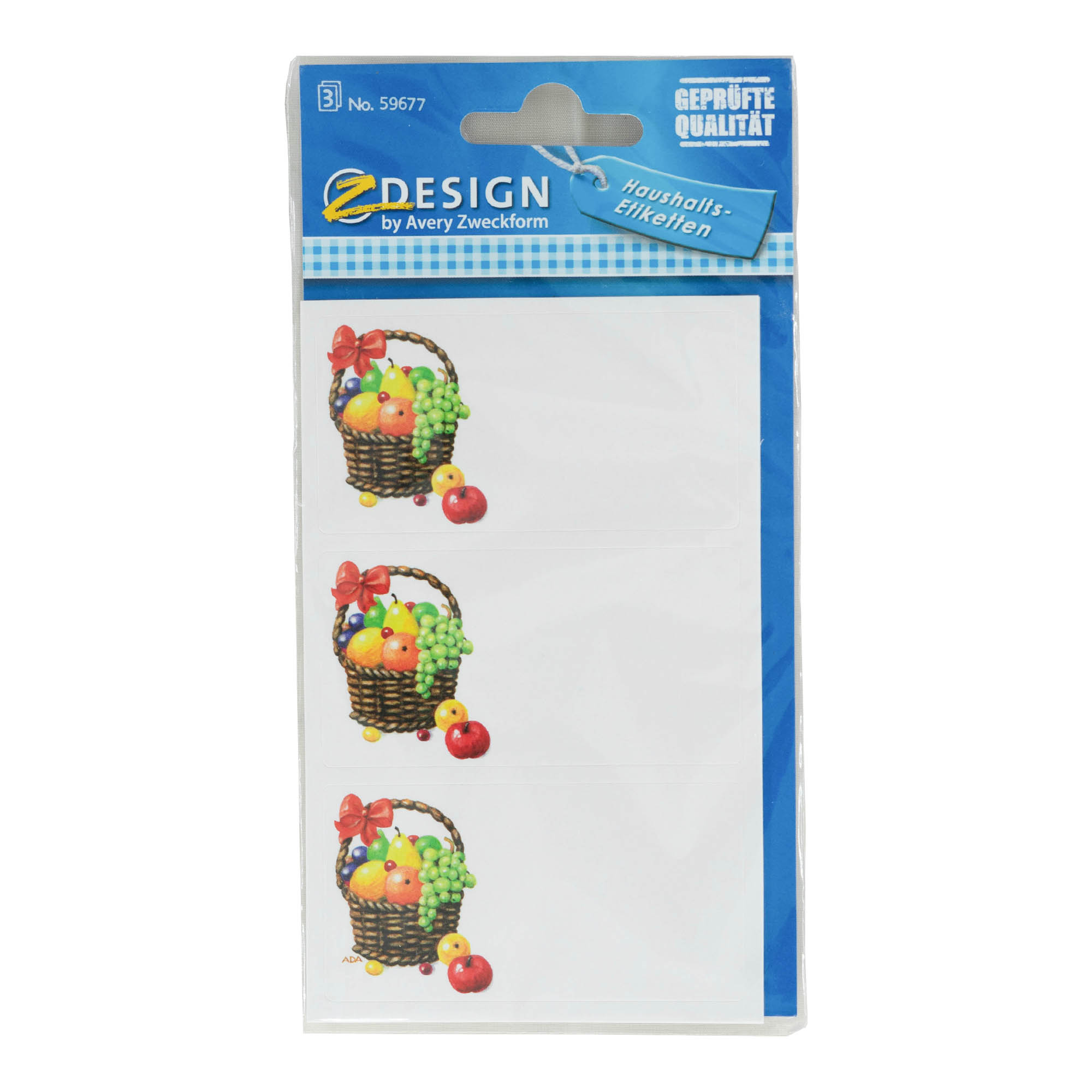 Zweckform Labels 'Fruit Basket', rectangular, paper, multicoloured