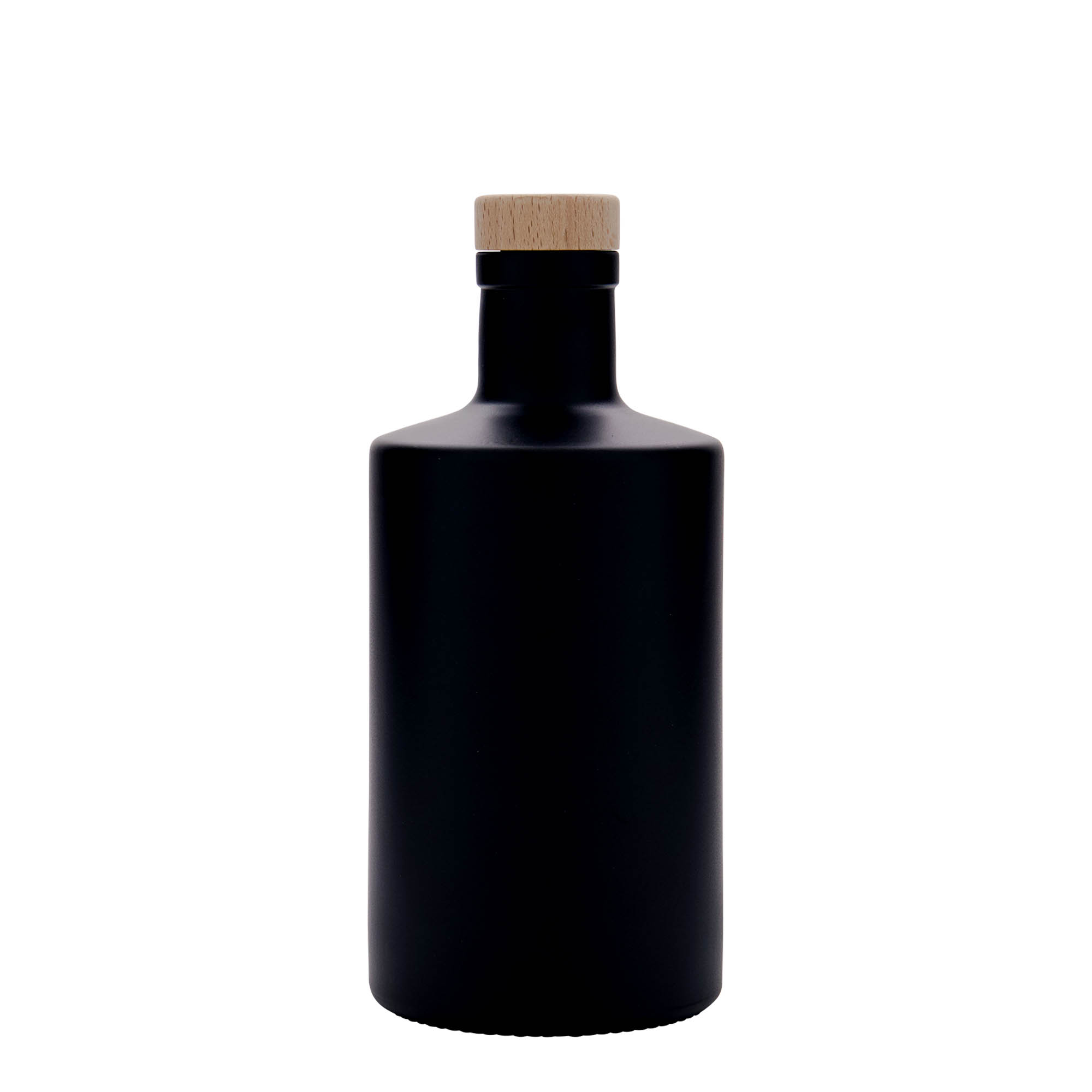 500 ml glass bottle ‘Caroline’, black, opening: cork