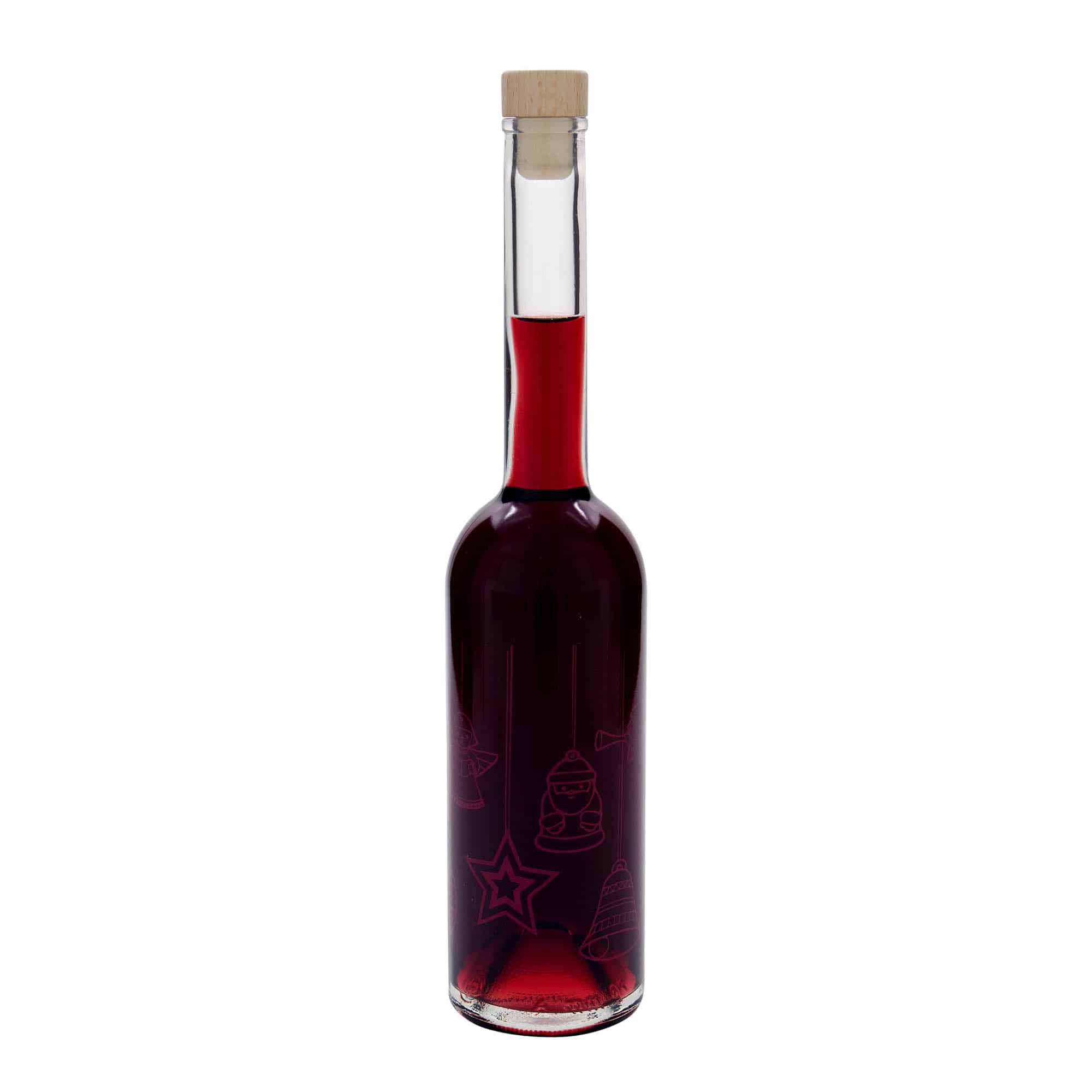 500 ml glass bottle 'Opera', print: stars, closure: cork