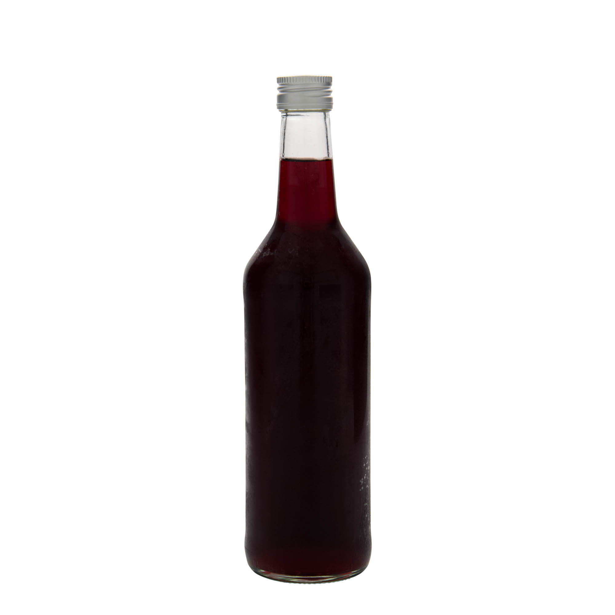 500 ml glass bottle, straight neck, opening: PP 28