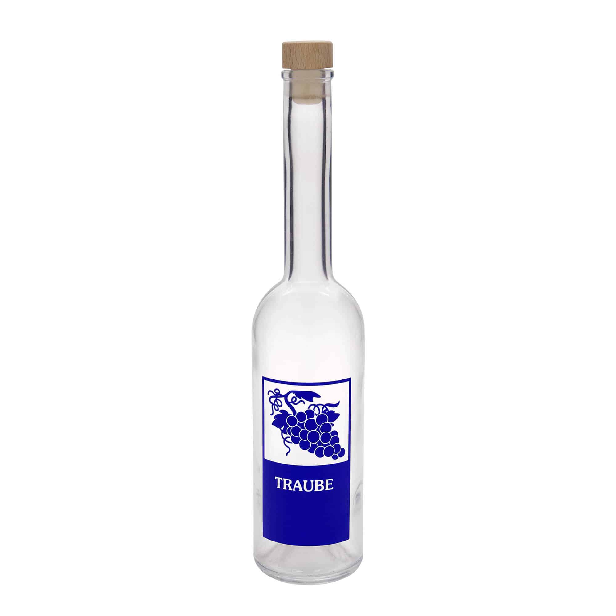 500 ml glass bottle 'Opera', motif: grape, opening: cork