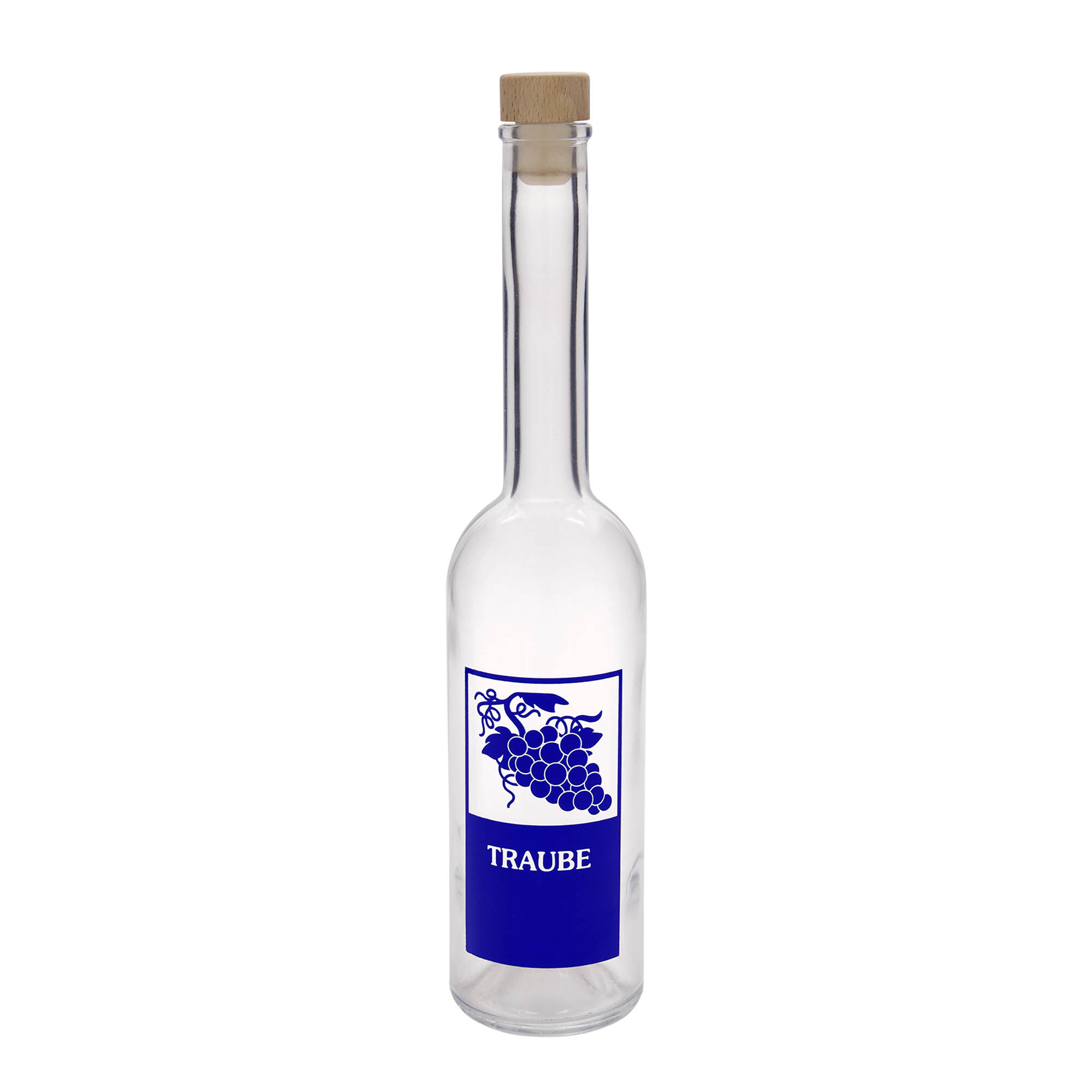 500 ml glass bottle 'Opera', motif: grape, opening: cork 500 ml glass bottle 'Opera', motif: grape, opening: cork