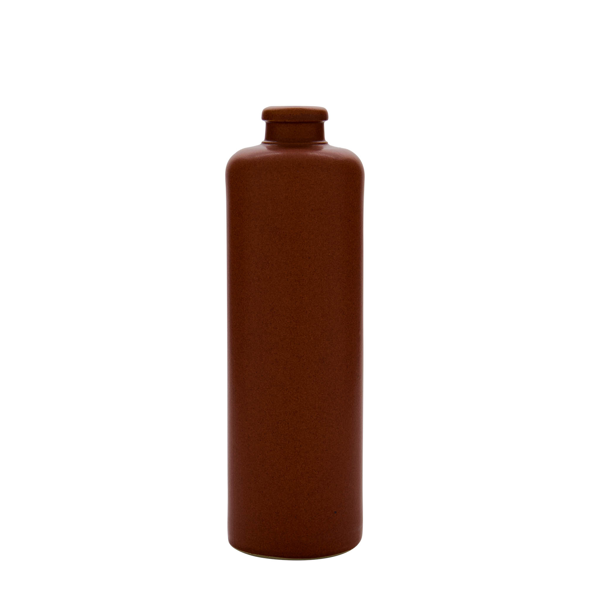 500 ml earthenware jug, stoneware, red-brown, mouth: cork