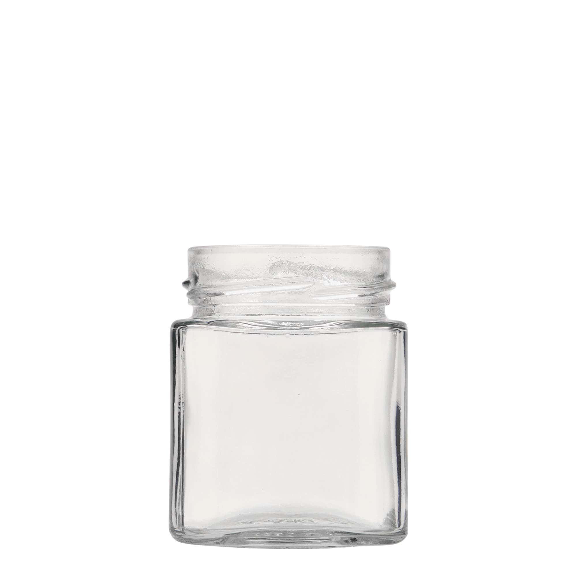 212 ml square glass 'Ikarus', opening: Deep-Twist-Off (DTO 63)