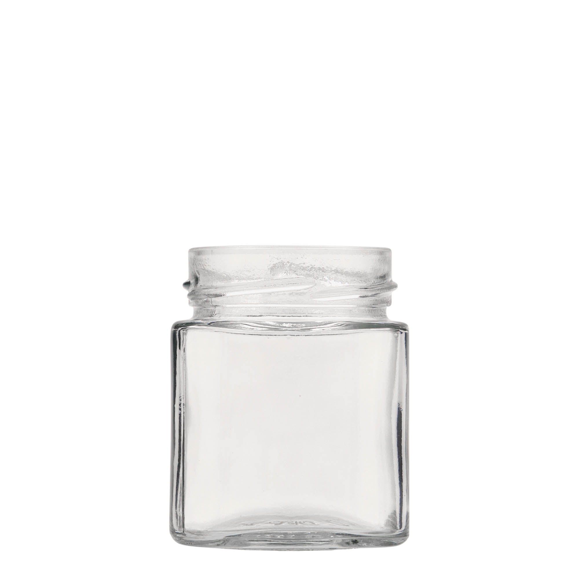 212 ml square glass 'Ikarus', opening: Deep-Twist-Off (DTO 63)