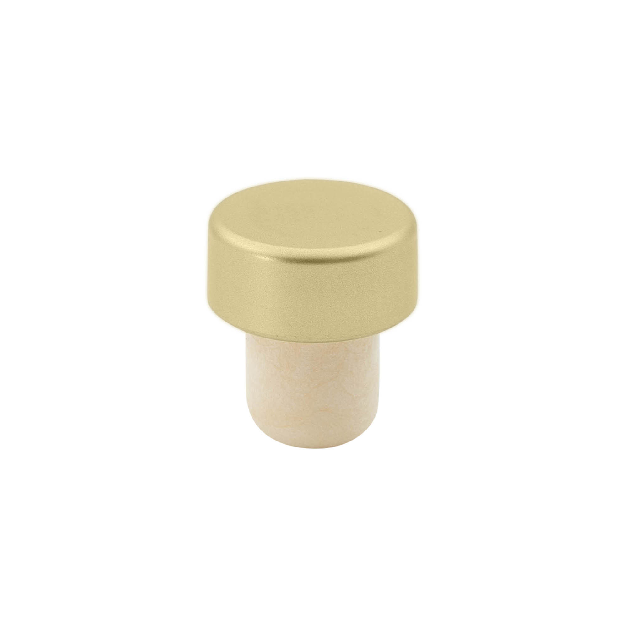 Handle cork 19 mm, plastic, gold, for opening: cork Handle cork 19 mm, plastic, gold, for opening: cork
