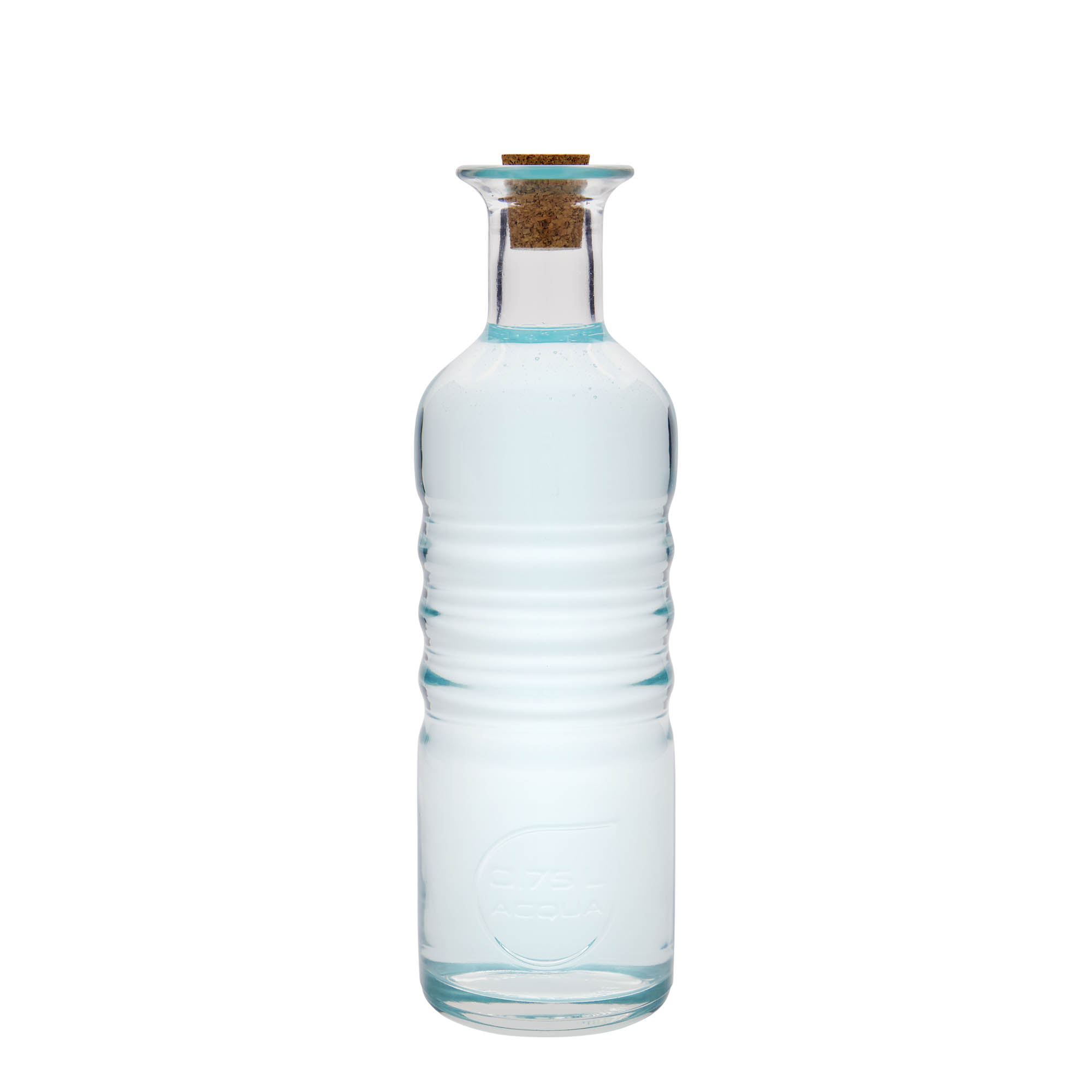 750 ml glass bottle ‘Optima Acqua’, mouth: cork