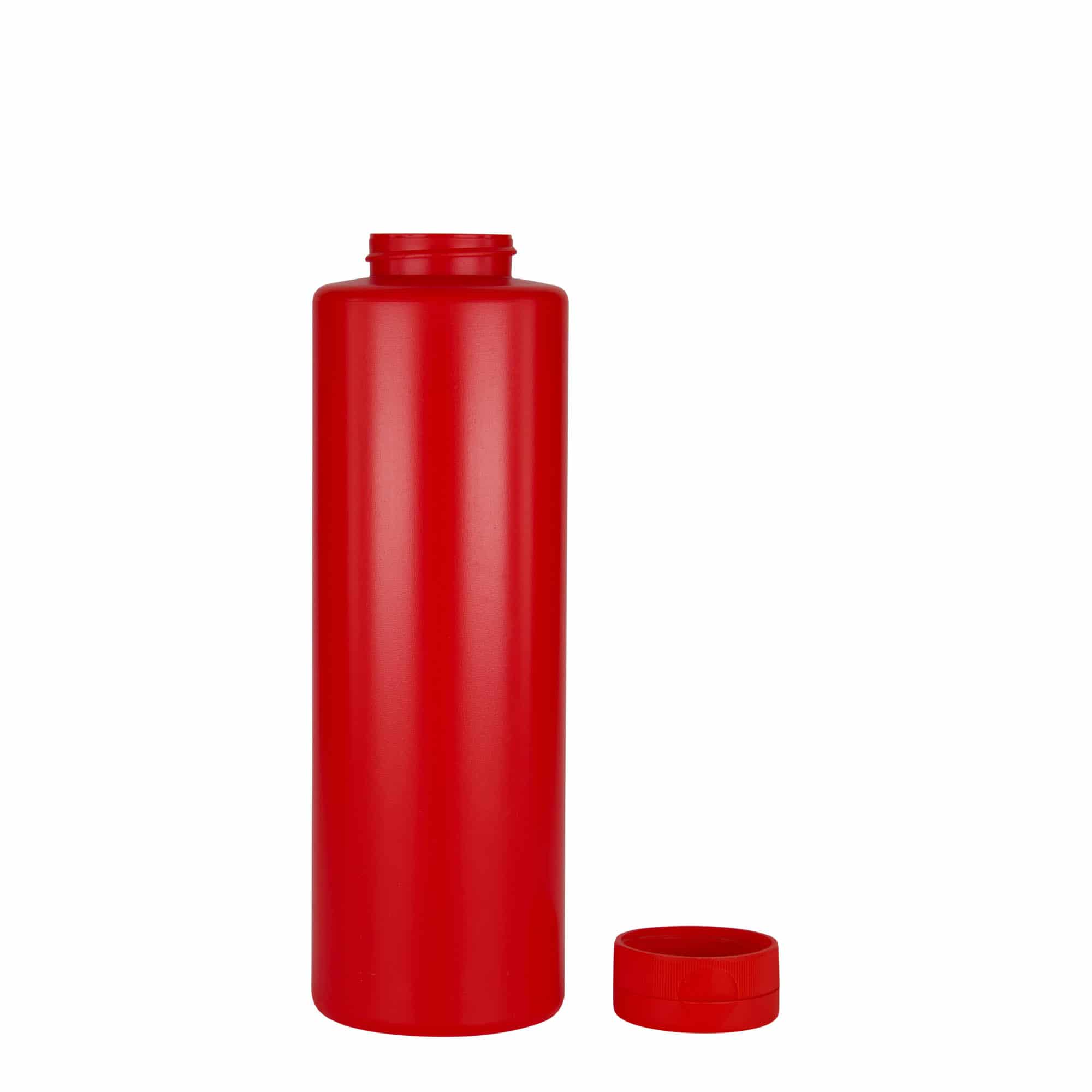 500 ml condiment bottle, LDPE plastic, red, closure: GPI 38/400