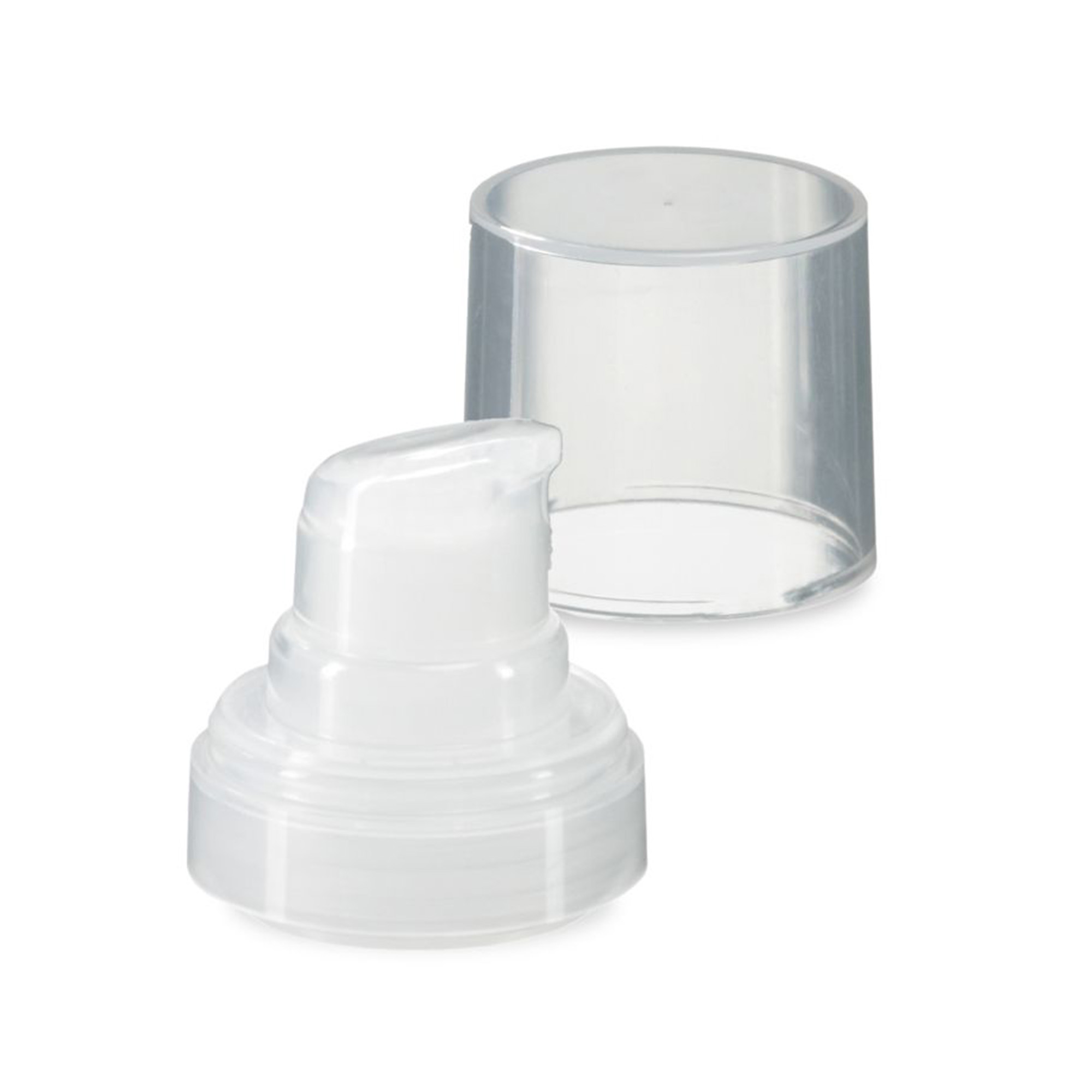 Airless head Micro natural + natural-coloured, glossy plug cap