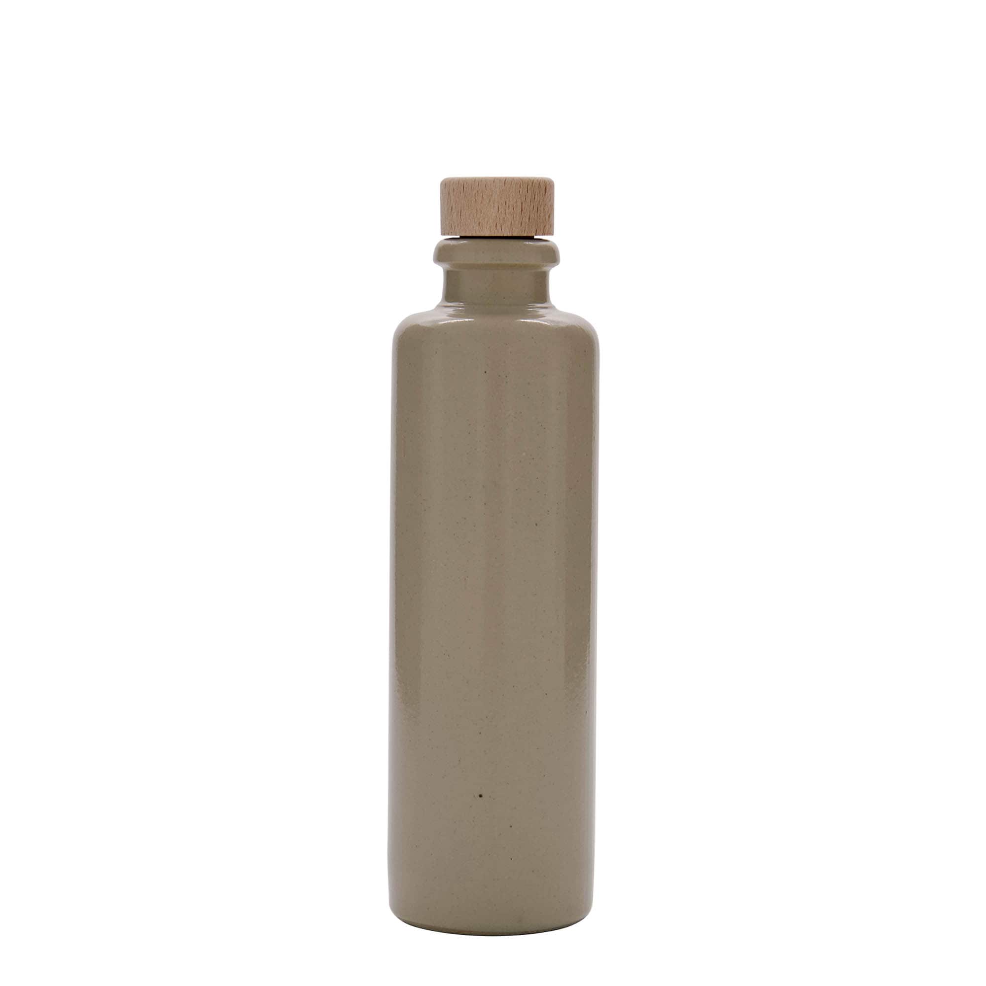 200 ml clay jug, stoneware, beige, opening: cork