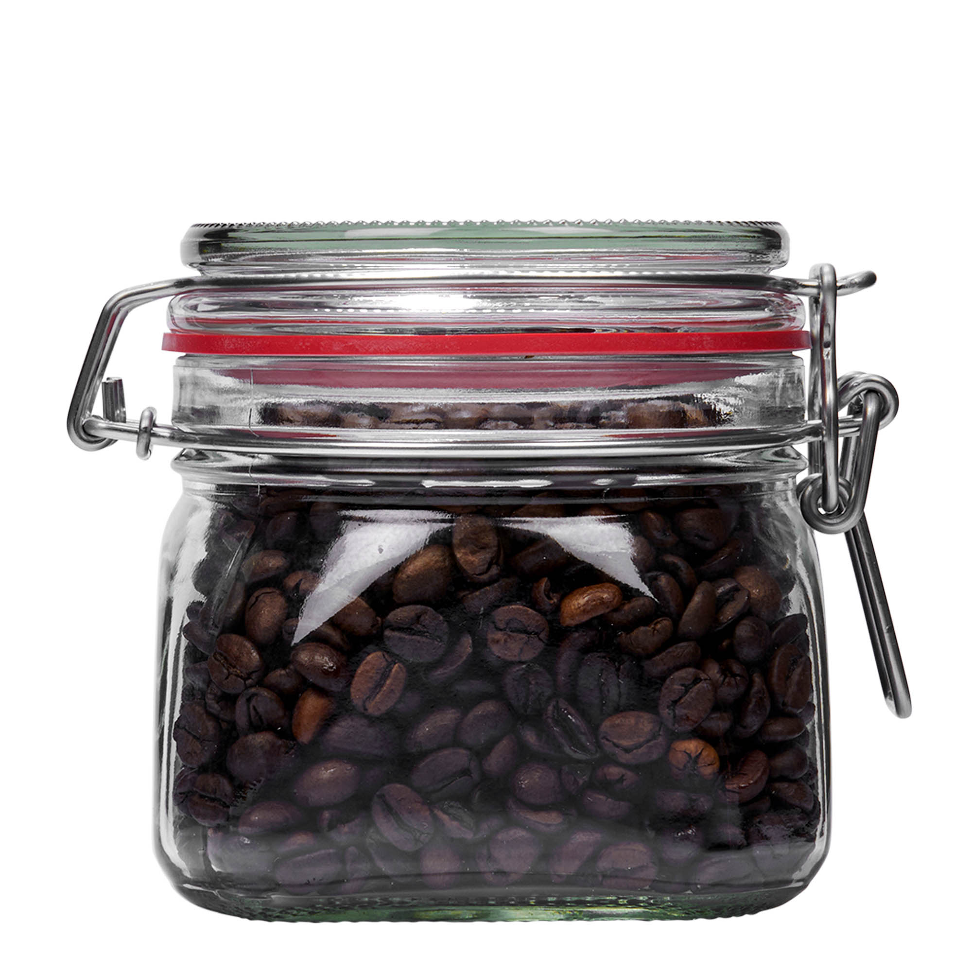 550 ml wire bail jar, square, opening: wire bail closure