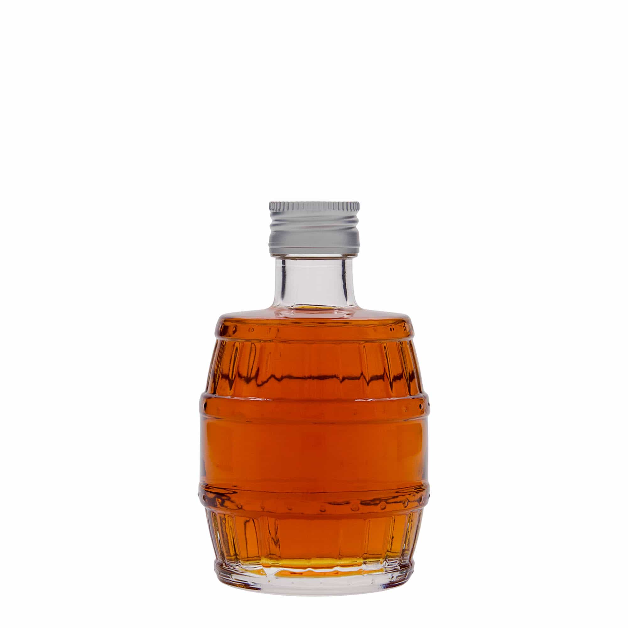 200 ml glass bottle ‘barrel’, opening: PP 28