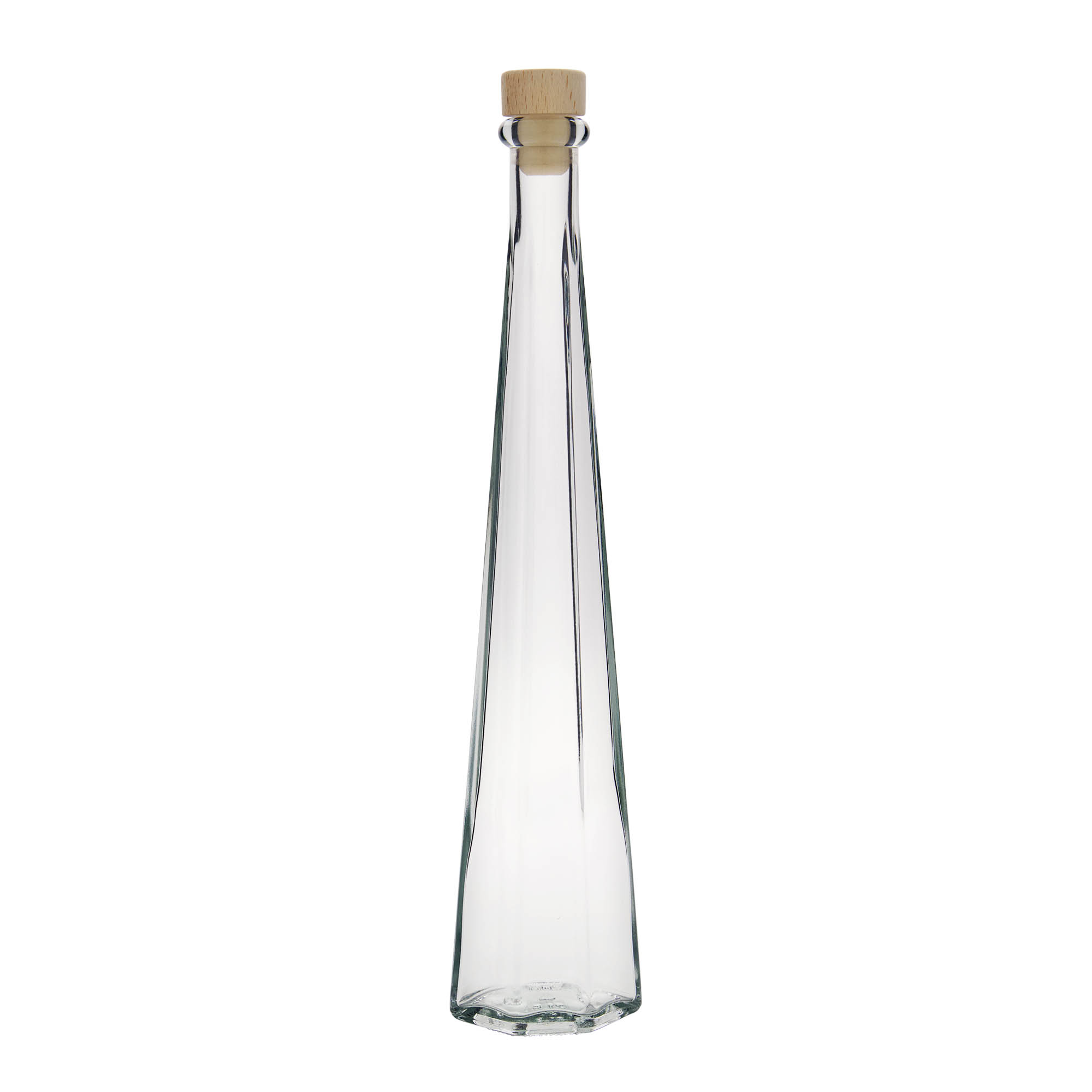 200 ml glass bottle ‘Dama Sexta’, hexagonal, opening: cork