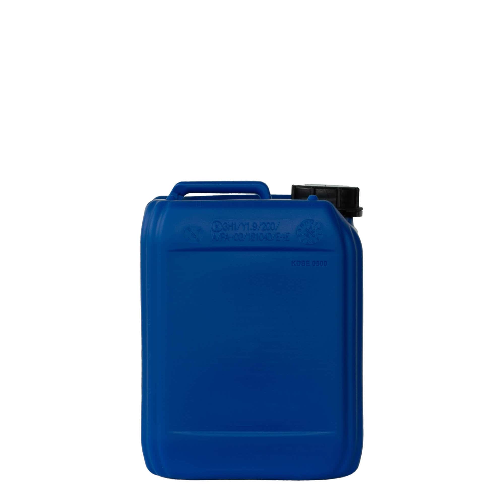 5 l canister, rectangular, HDPE plastic, blue, opening: ND 55
