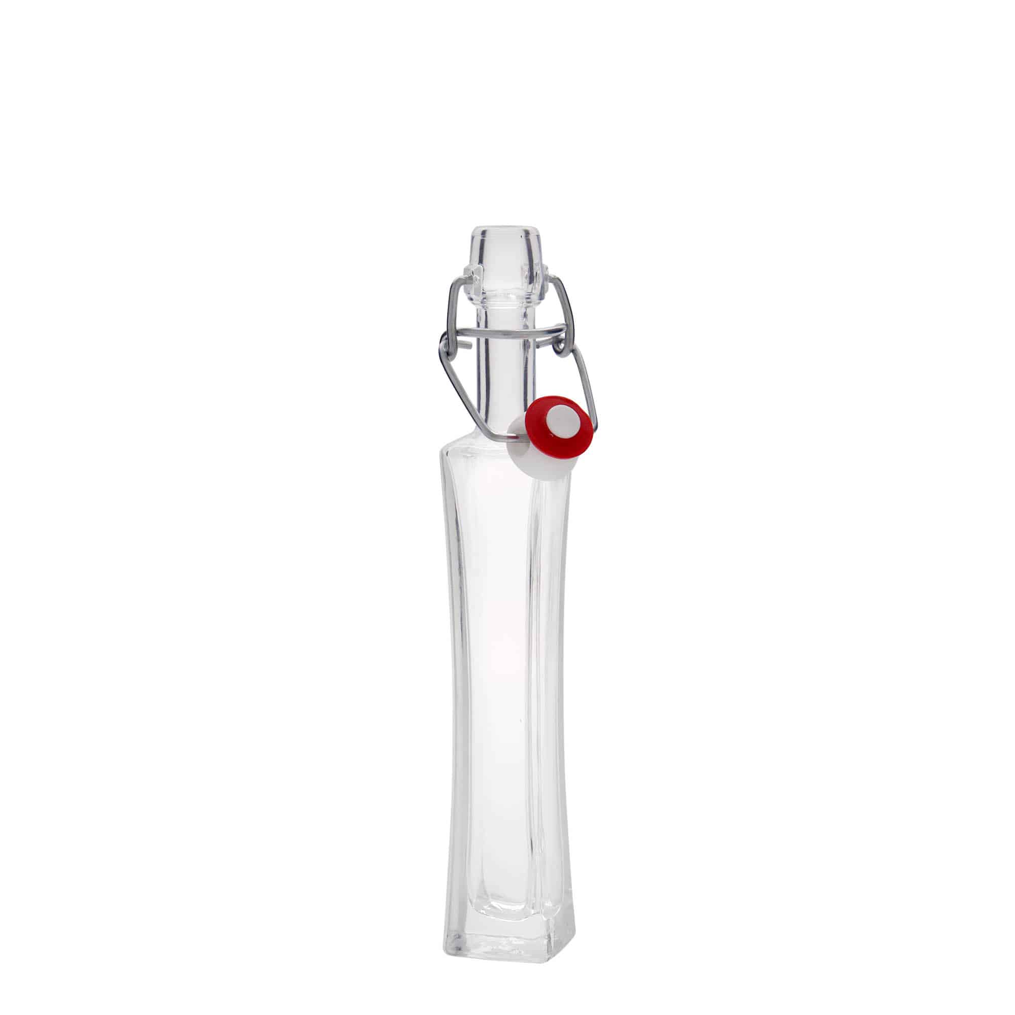 40 ml glass bottle 'Koko', square, opening: swing top closure