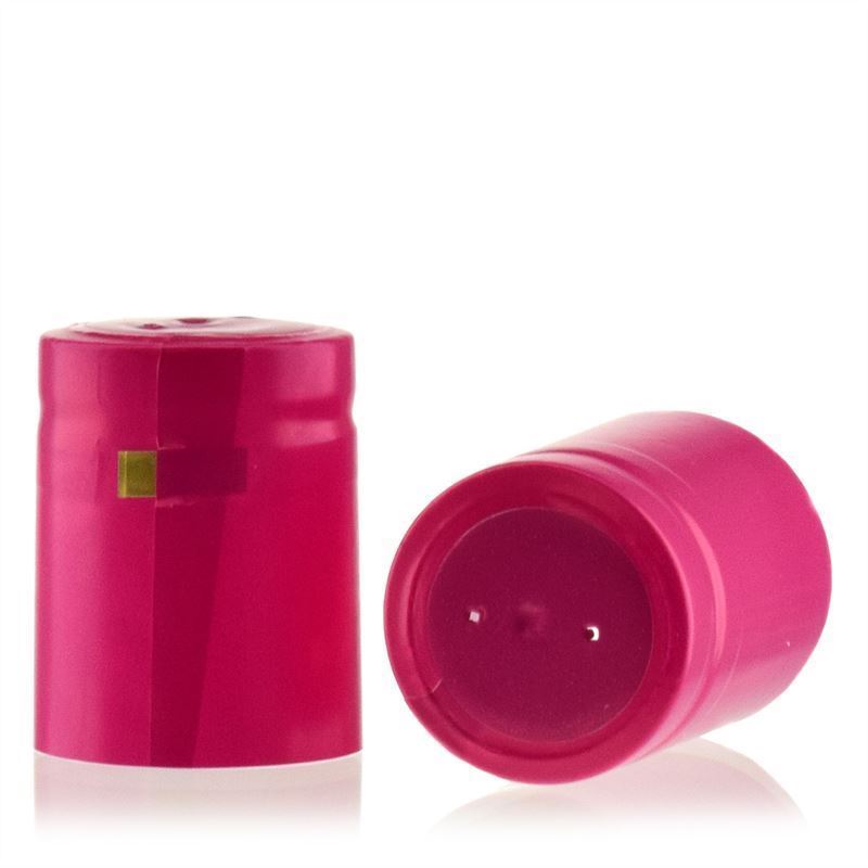 Shrink capsule 32x41, PVC plastic, pink Shrink capsule 32x41, PVC plastic, pink