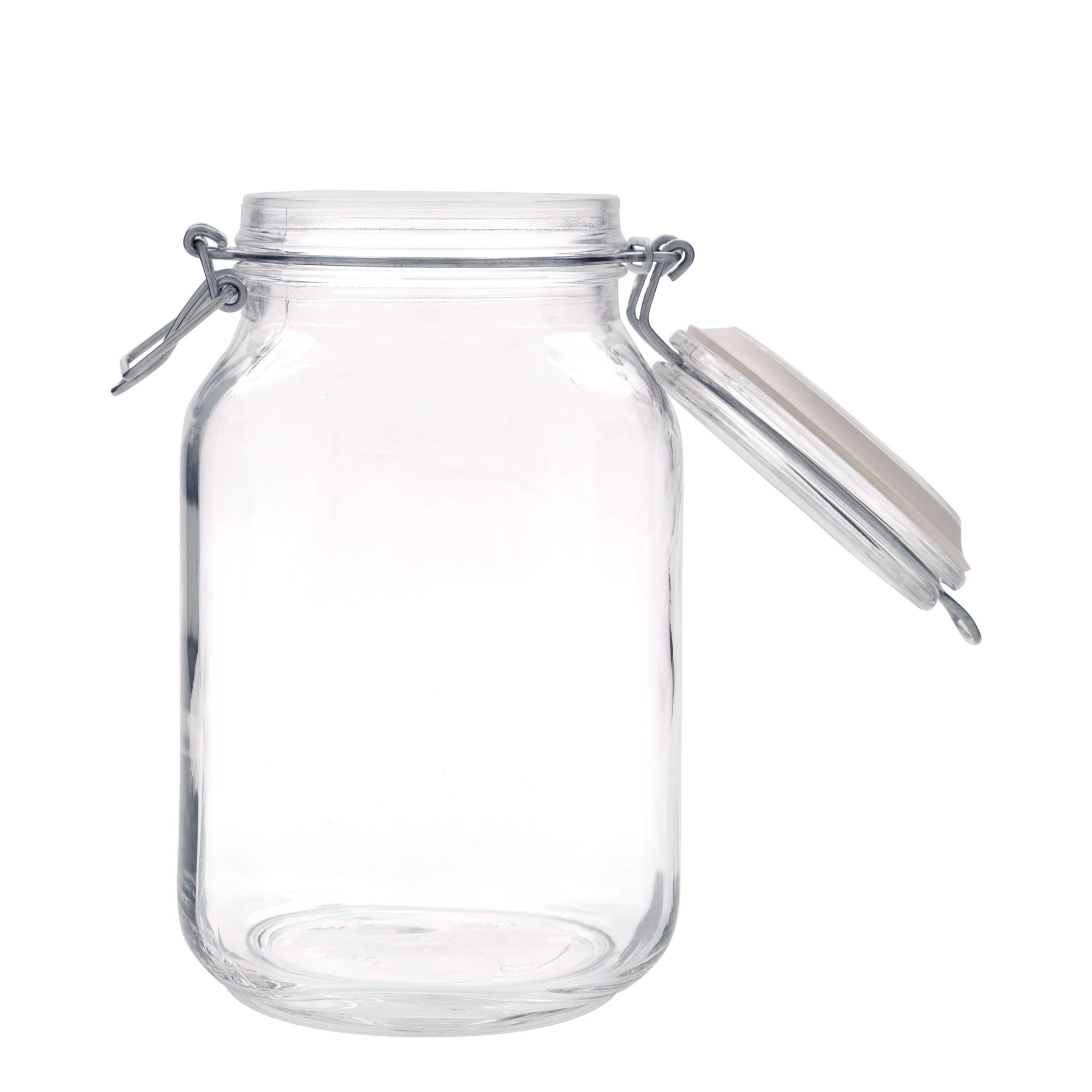 2,000 ml wire bail jar 'Fido', square, opening: wire bail closure 2,000 ml wire bail jar 'Fido', square, opening: wire bail closure