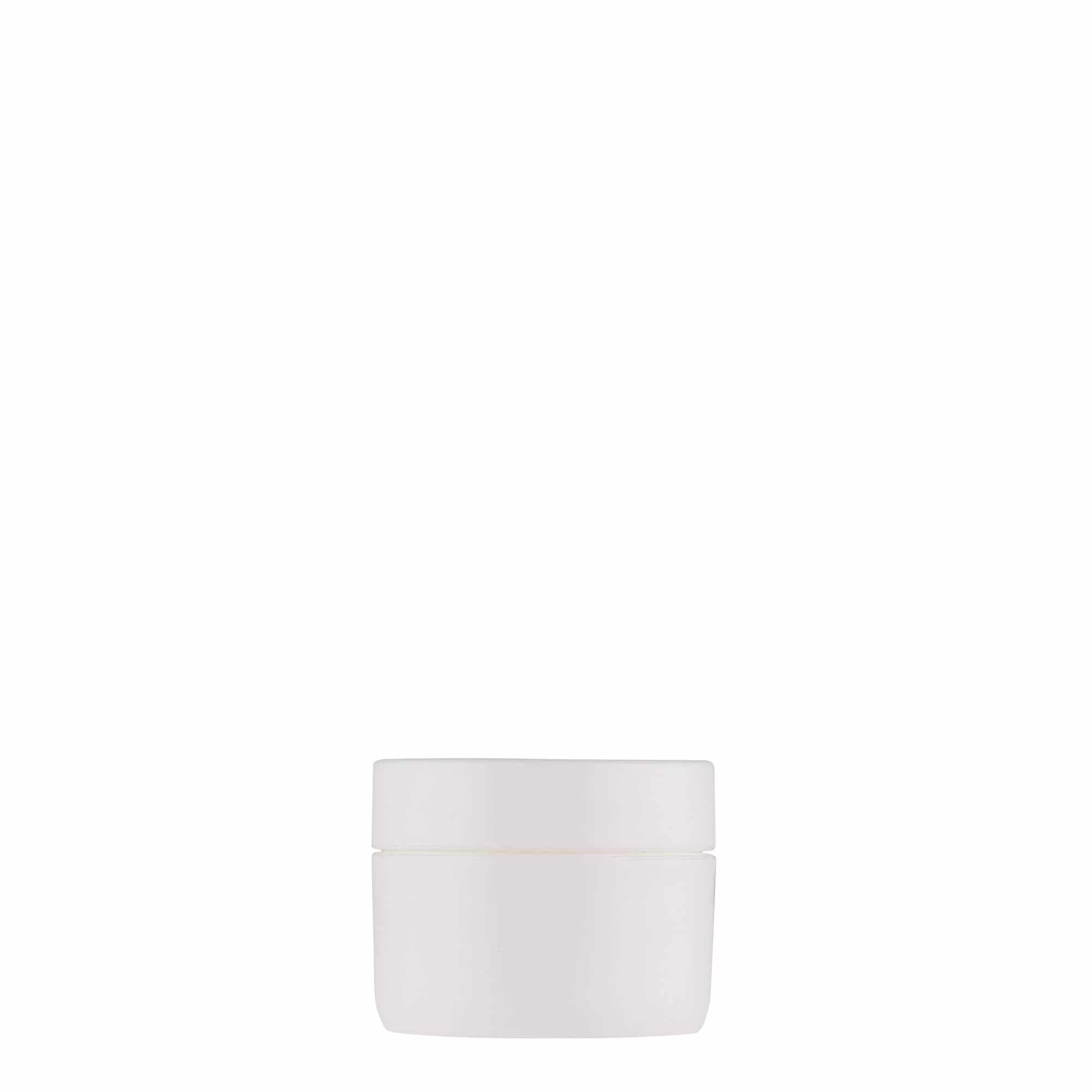 10 ml plastic jar 'Antonella', PP, white, opening: screw cap