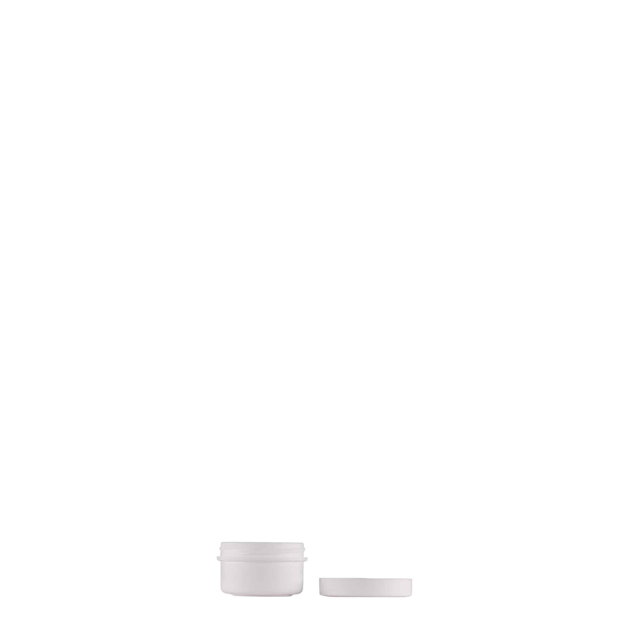 6 ml plastic jar 'White Line', PP, white, opening: screw cap